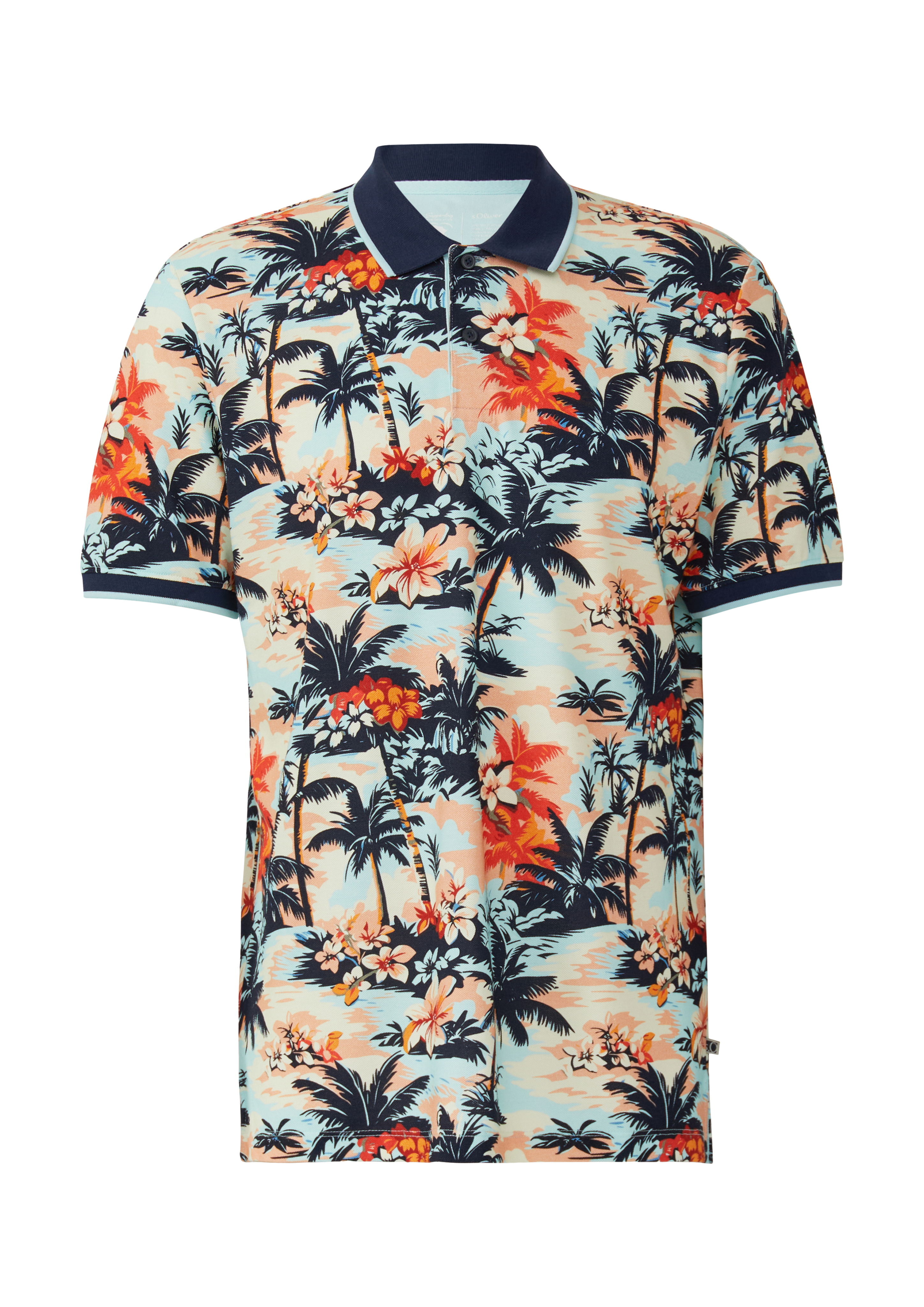 s.Oliver Poloshirt Aus Baumwolle Mit All-over-Print