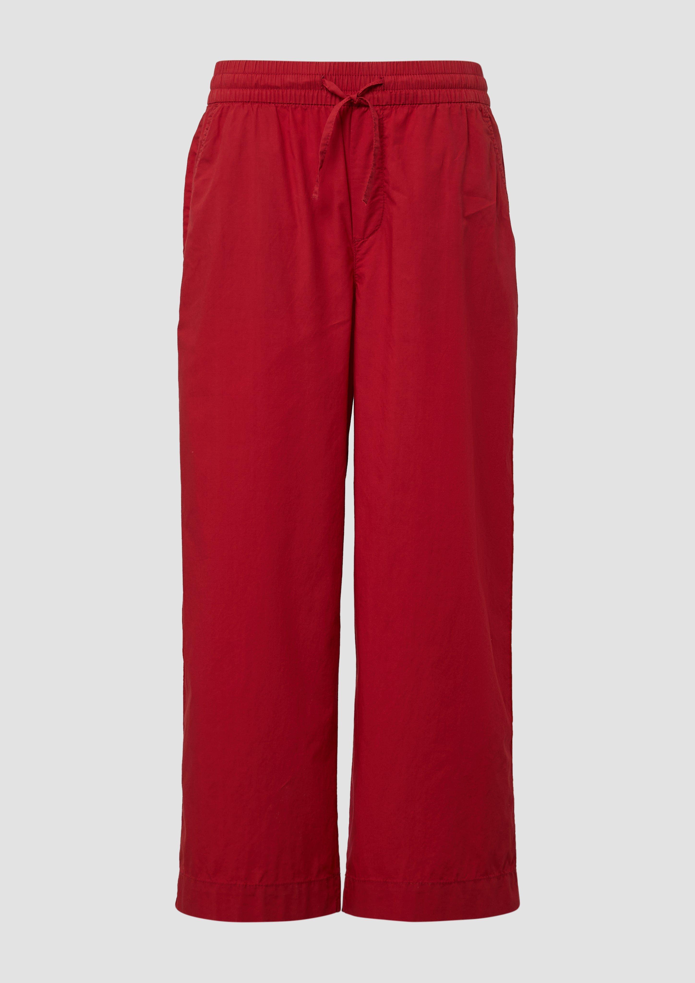 s.Oliver - Leichte Culotte aus Baumwollmix im Relaxed Fit, Damen, rot