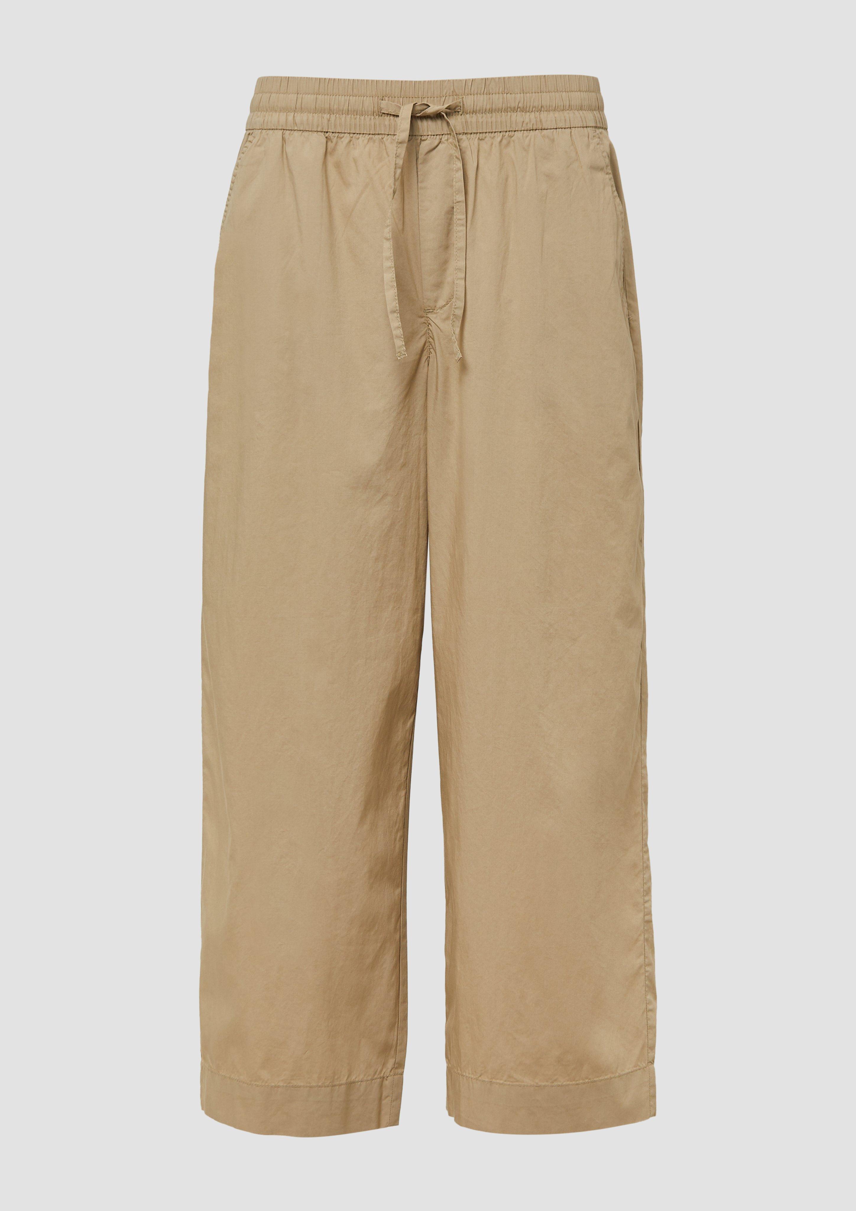 s.Oliver - Leichte Culotte aus Baumwollmix im Relaxed Fit, Damen, braun