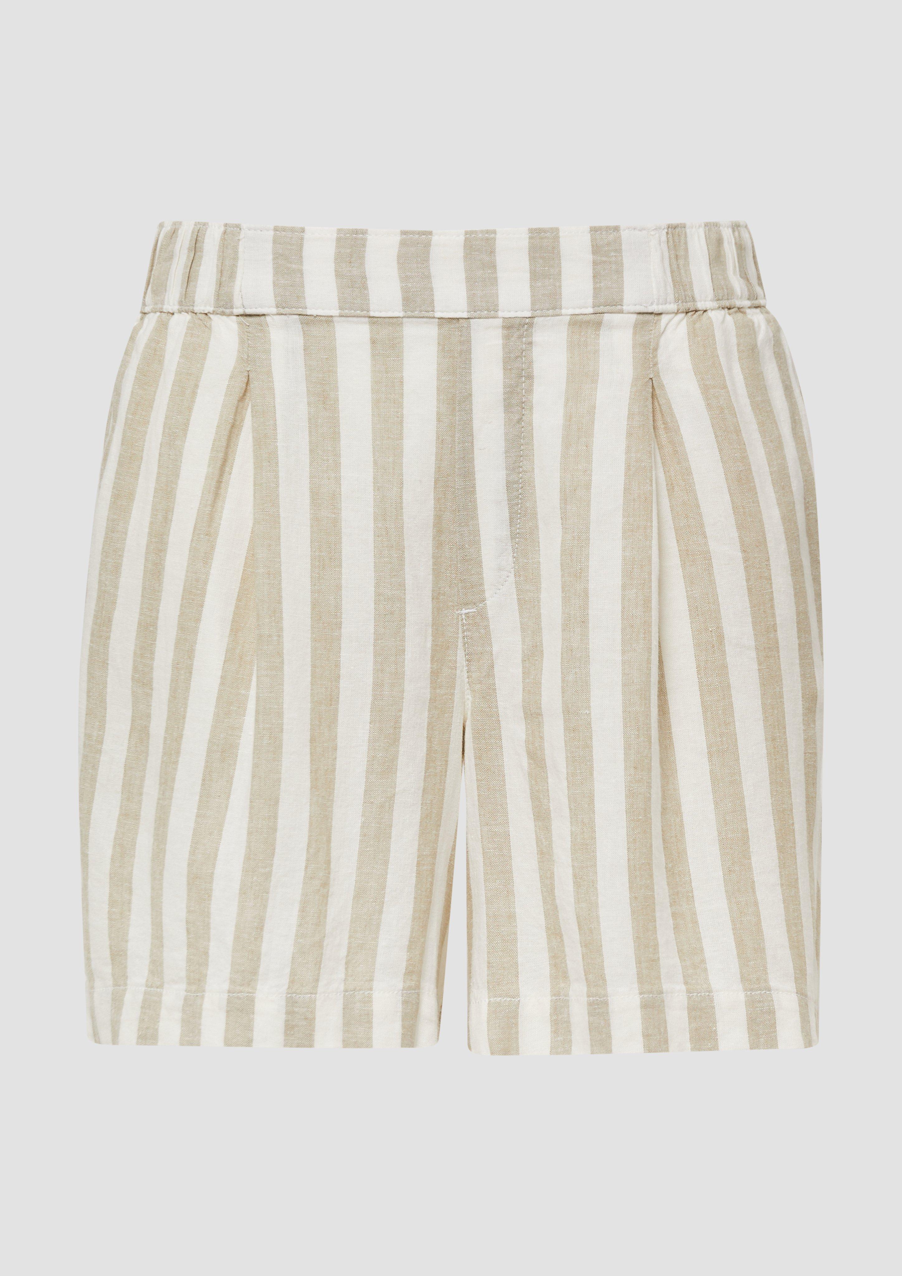 s.Oliver - Shorts aus Leinenmix mit Eingrifftaschen, Damen, braun