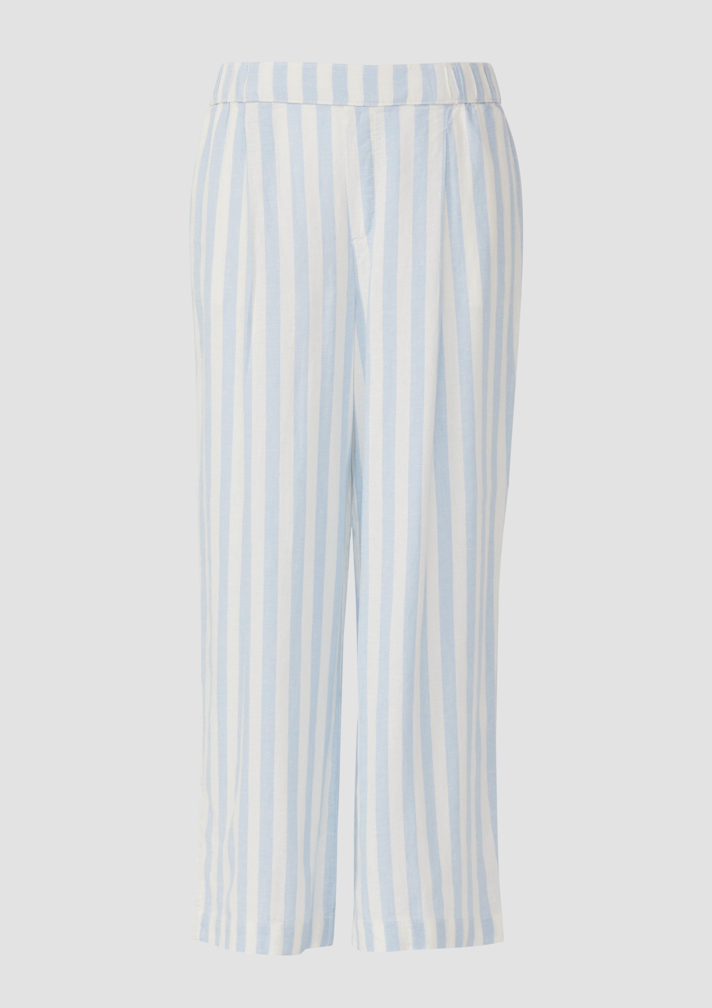 s.Oliver - Culotte aus Leinenmix im Relaxed Fit, Damen, blau