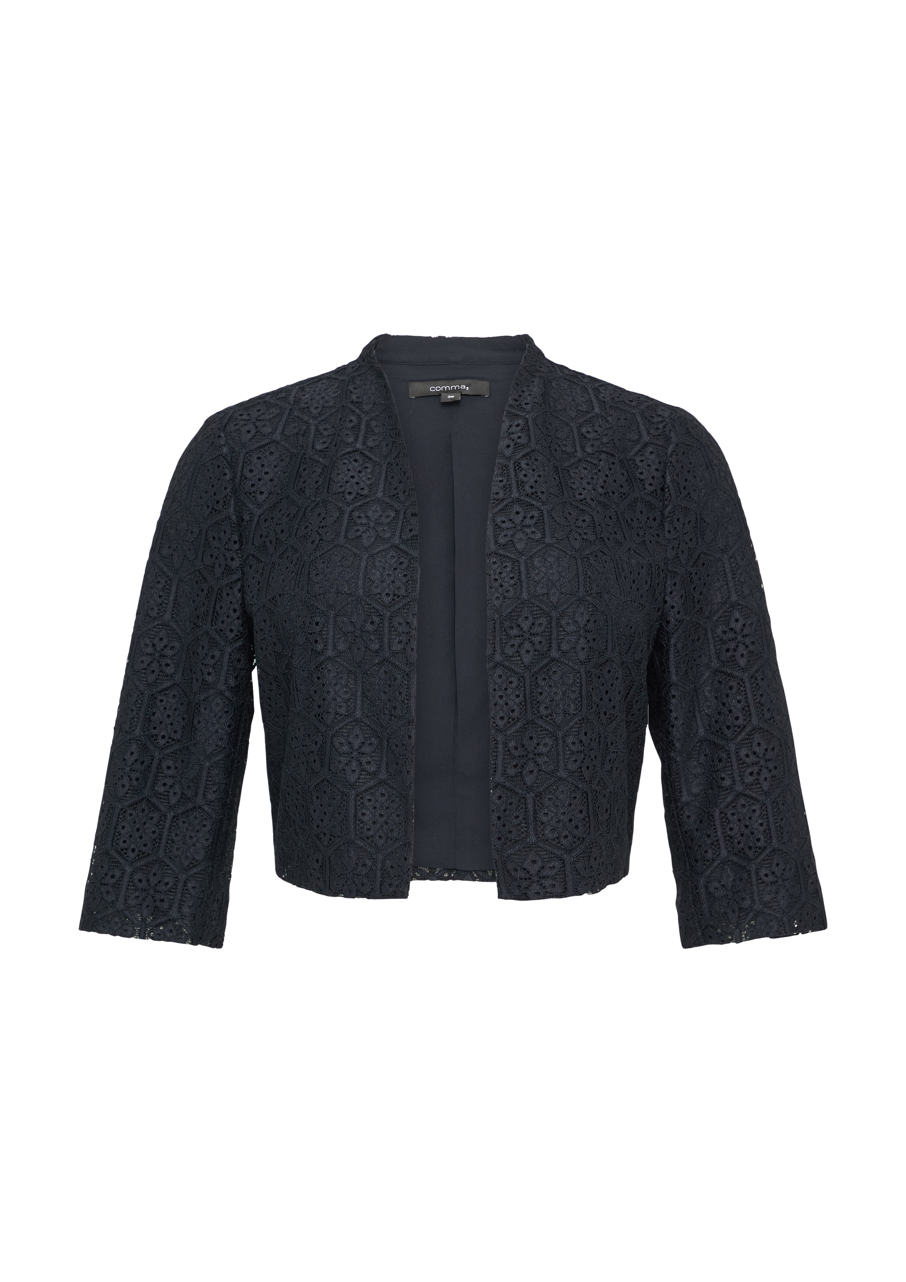 AMERI　TROMPE L’OEIL SET SHORT BOLERO TOP Short lace bolero - Blue | SCAYLE