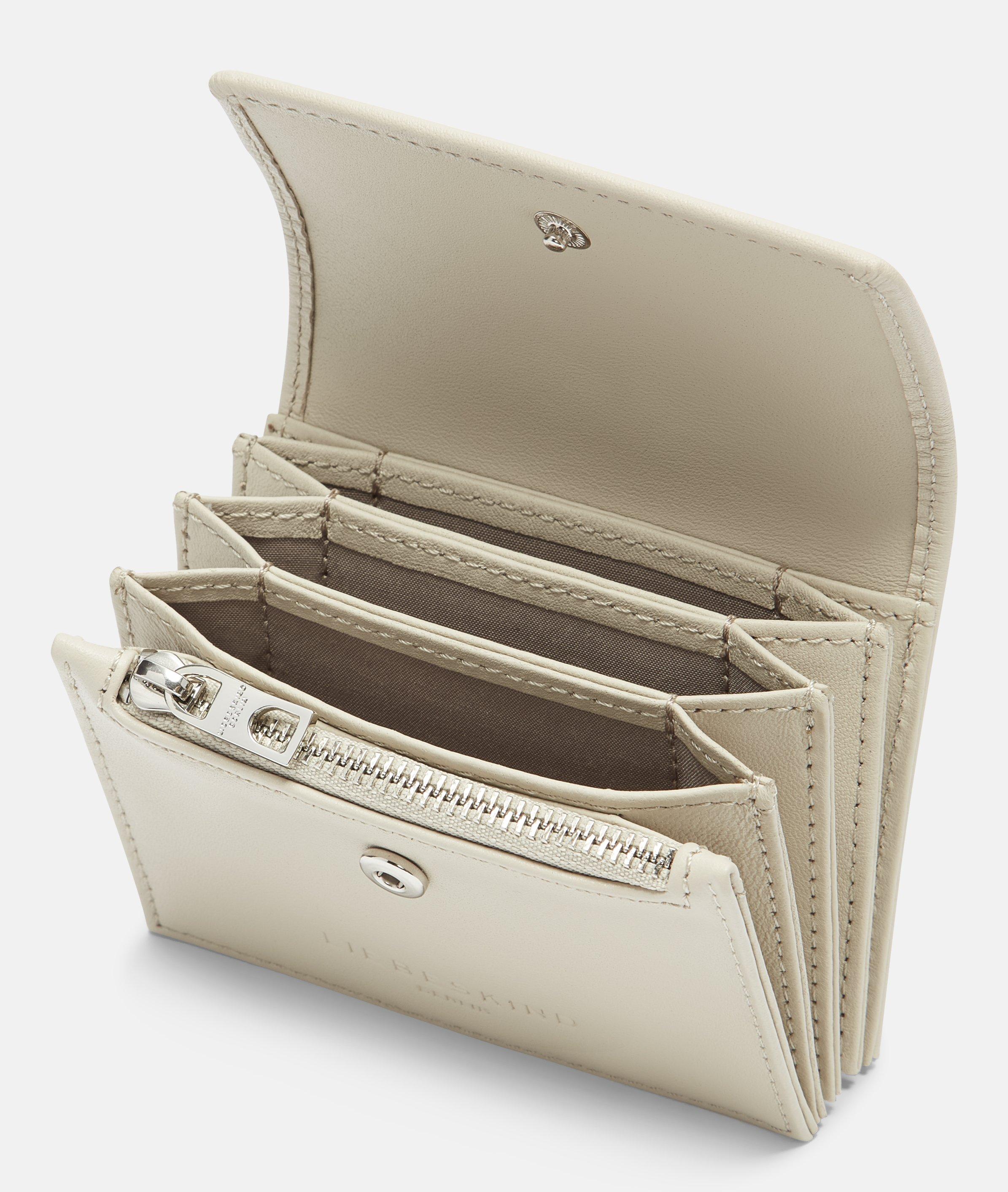 Akkordeon in crème, bruin, grijs, beige, rood, zwart & blauw