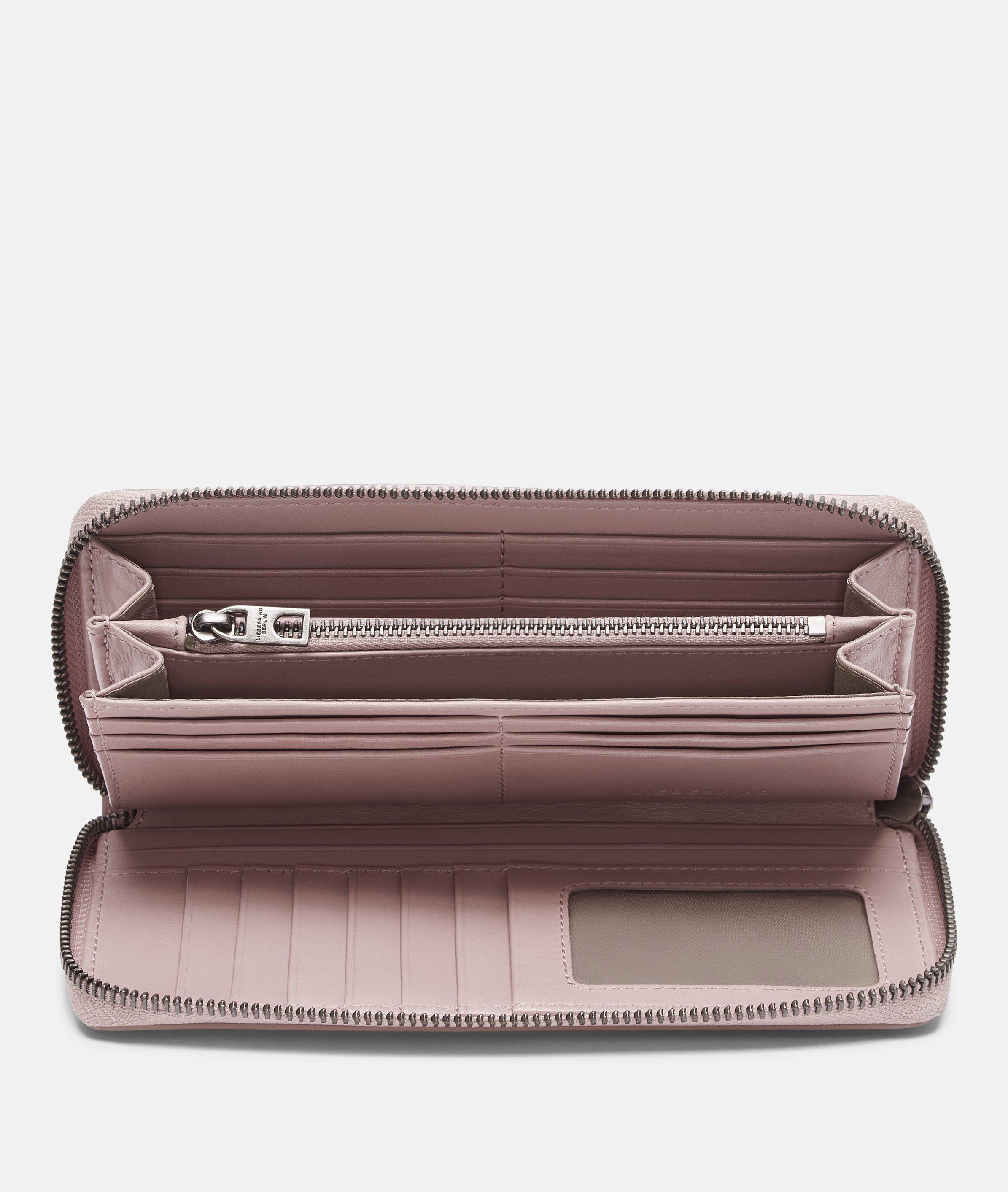 Wallet in pink & beige