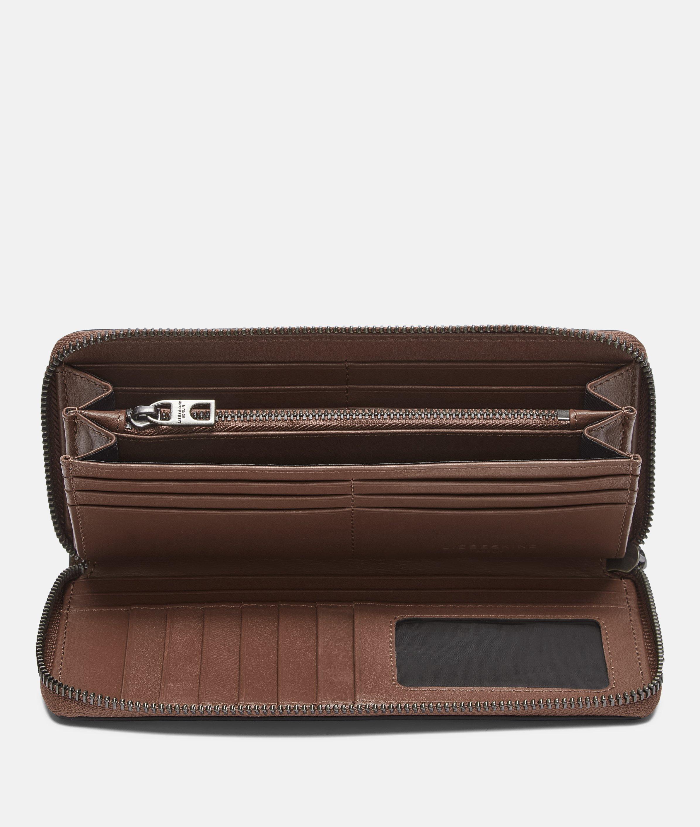 Wallet in brown & beige