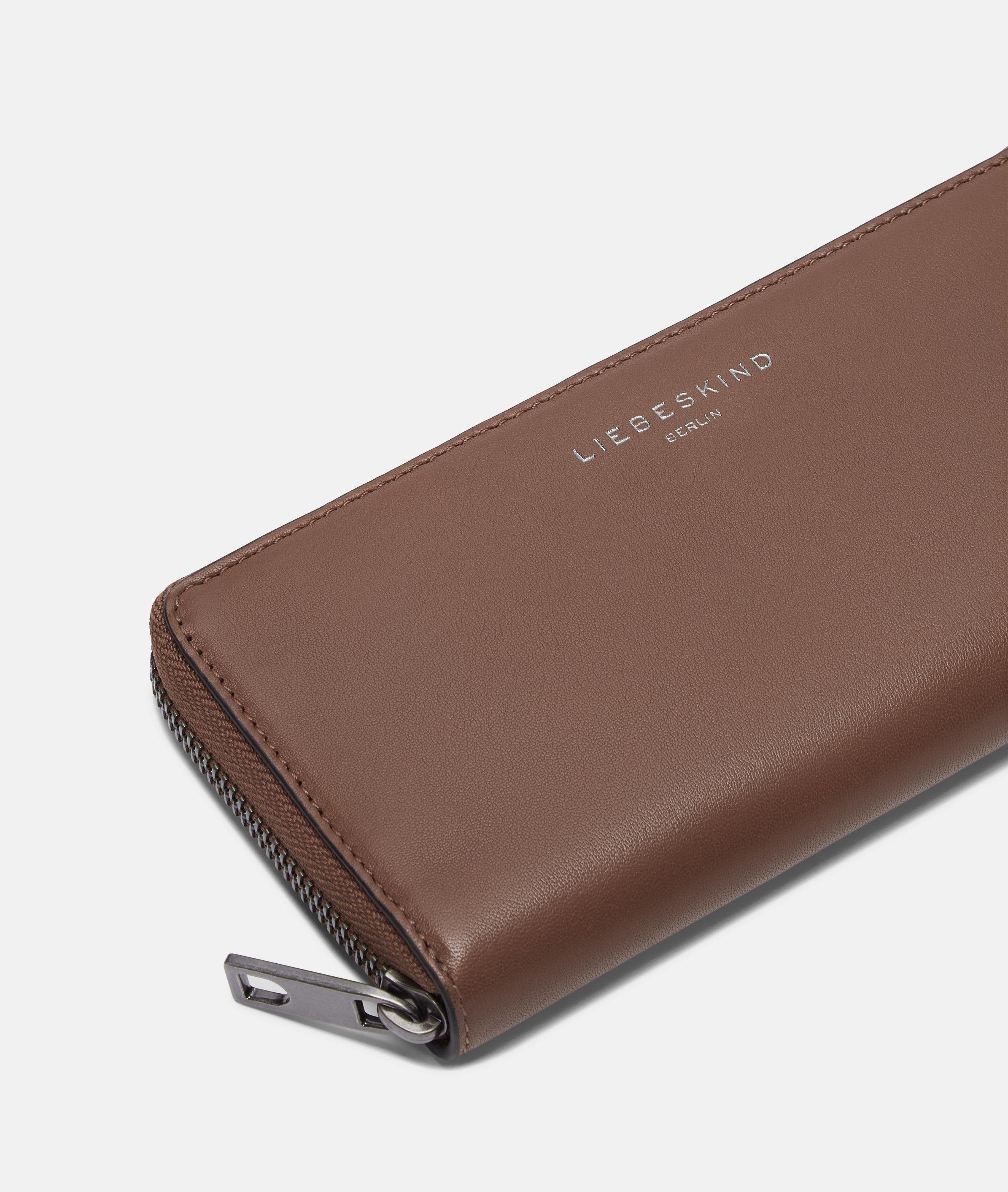 Wallet in brown & beige