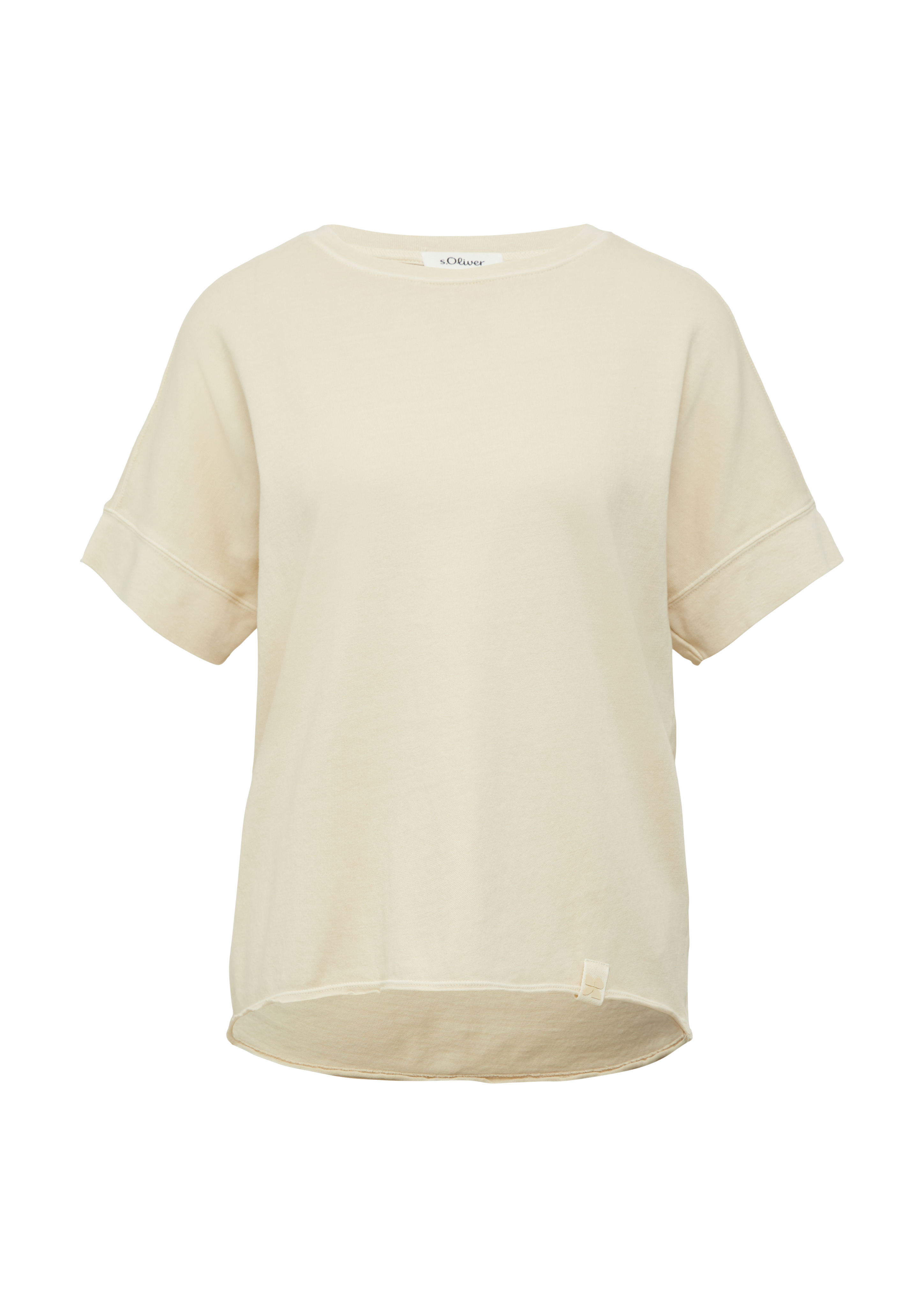 Gewaschenes T-Shirt mit Ziernähten im Relaxed Fit