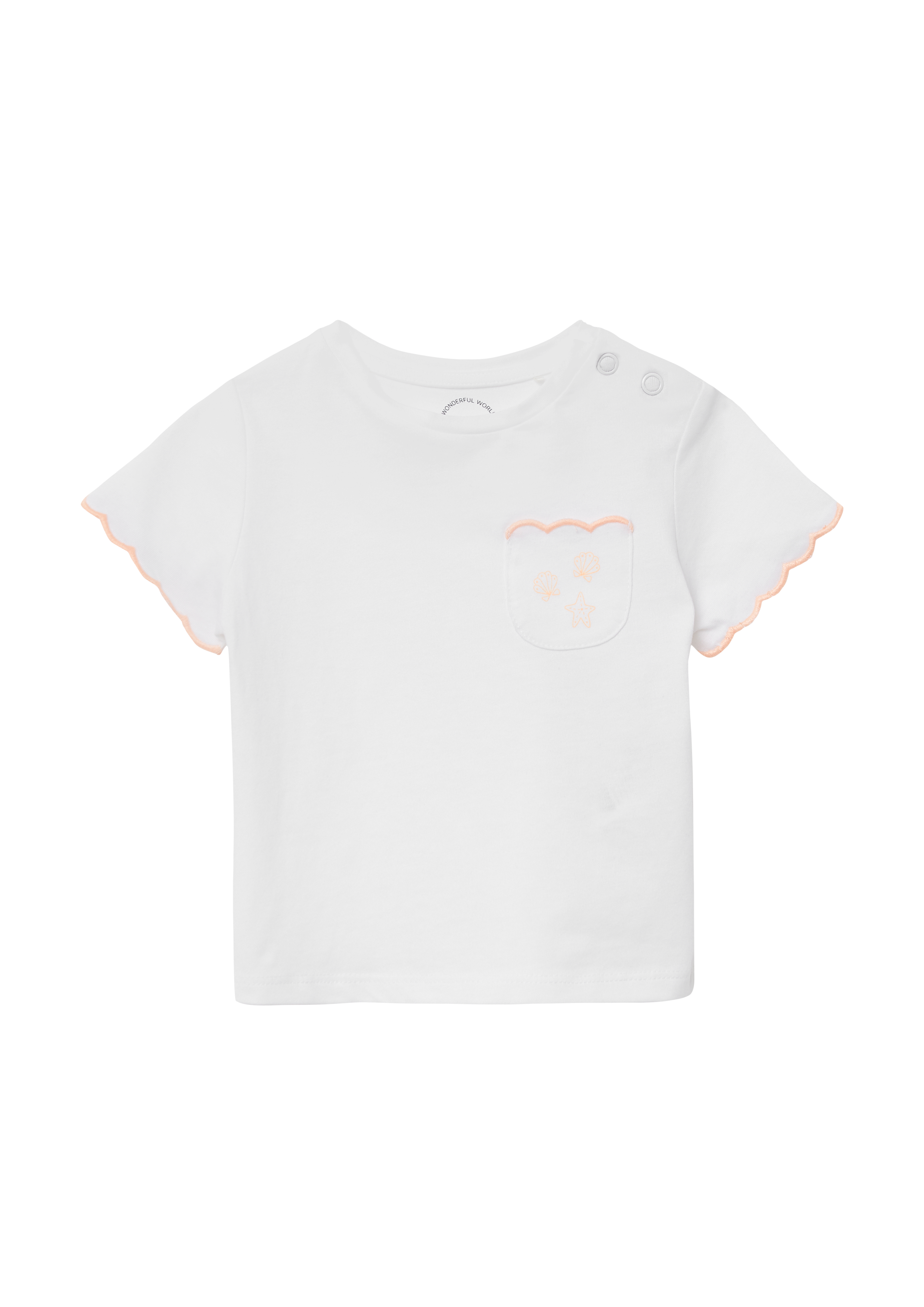 s.Oliver - Jersey-T-Shirt mit Bogenkante und Brusttasche, Babys, weiß