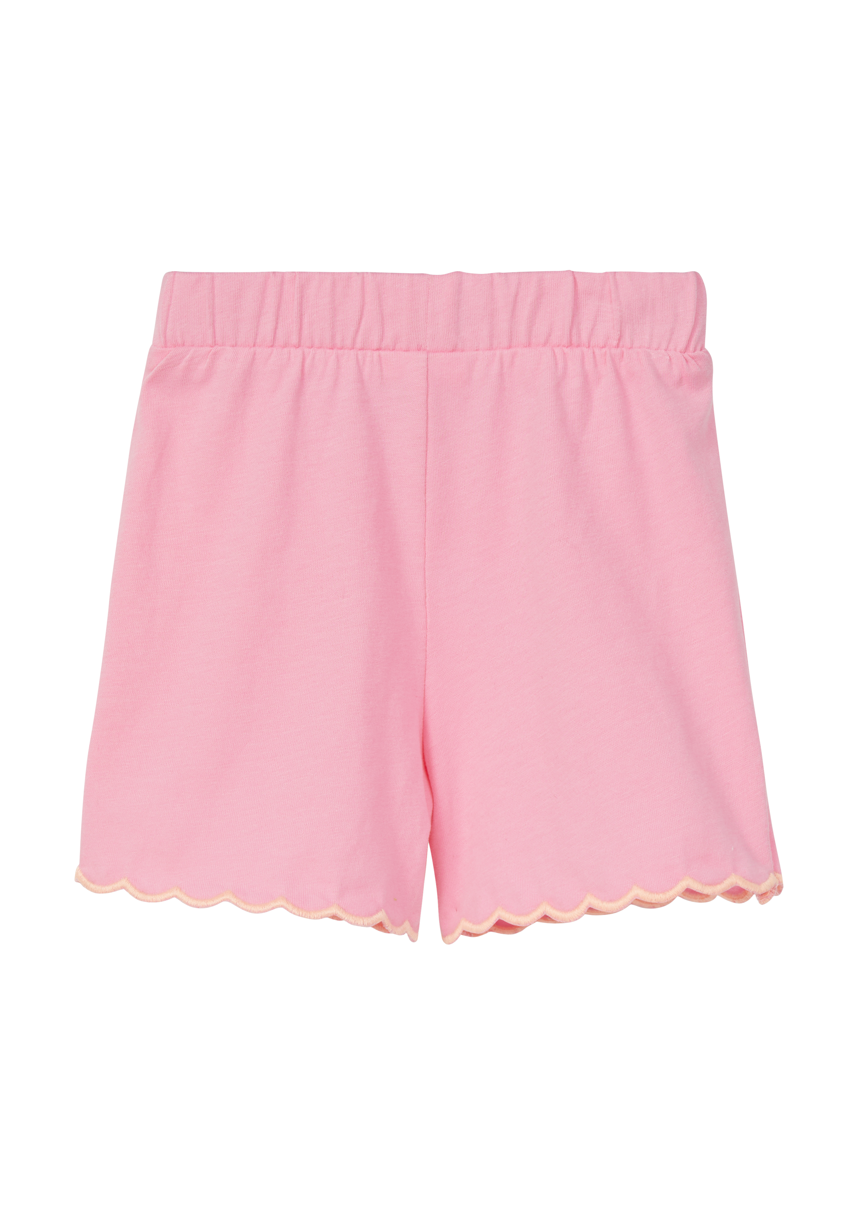 s.Oliver - Baumwoll-Shorts mit Bogenkante und Elastikbund, Babys, Rosa