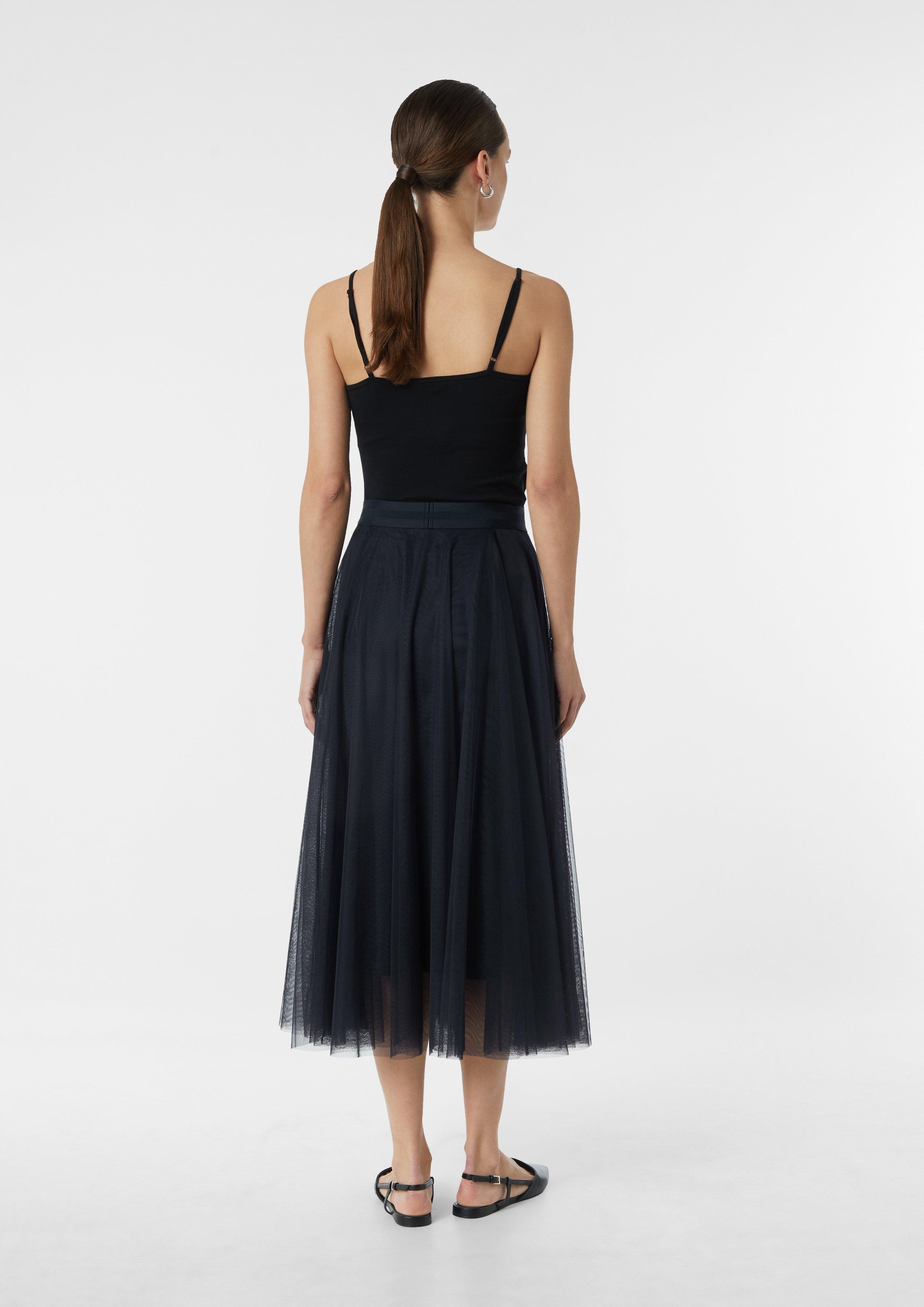 ★fa.er.ie★jersey volume tulle skirt (ivory)★韓国送料込 Tulle skirt with jersey lining and elastic waistband - Blue