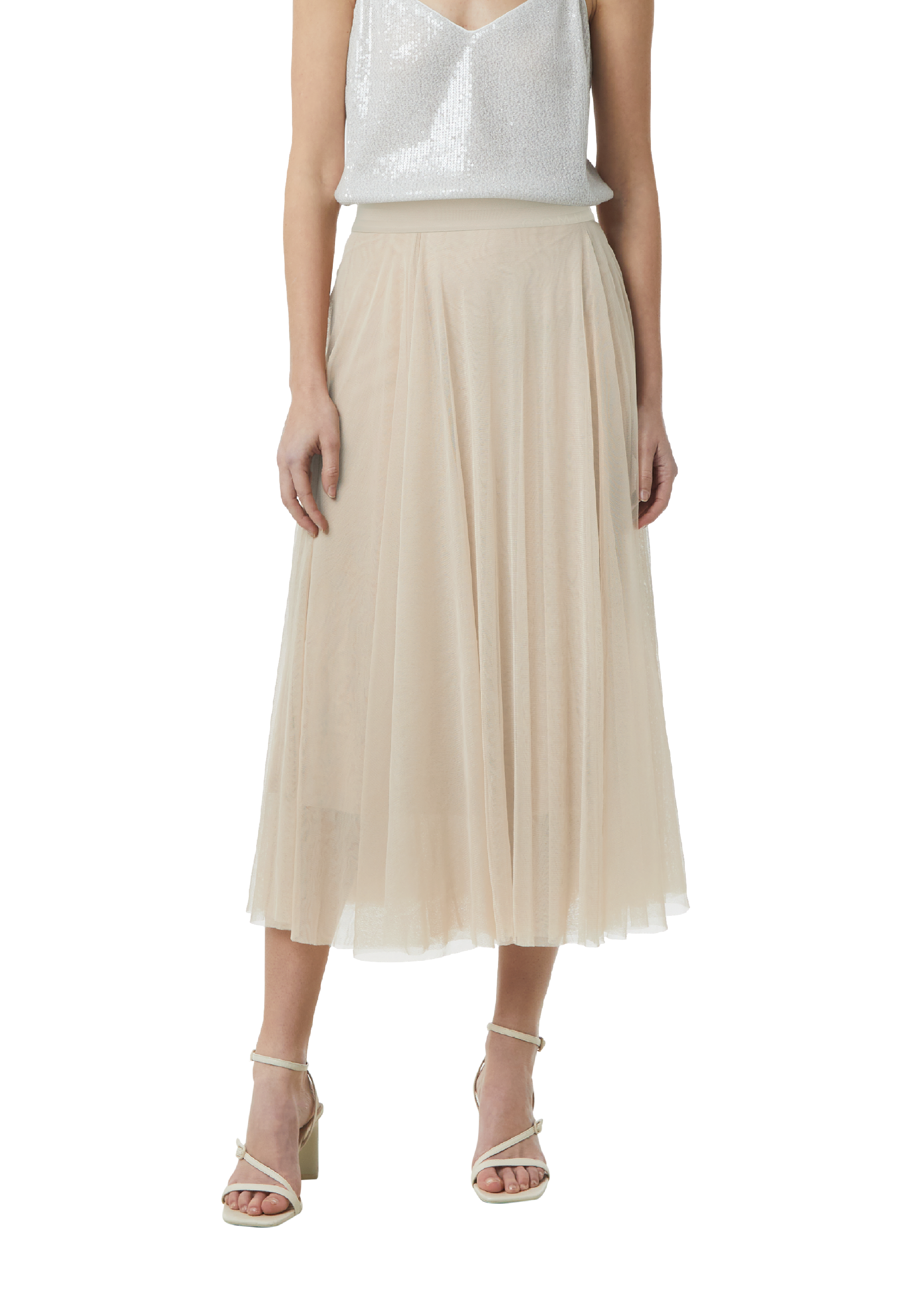 品質保証 and lining jersey with skirt Tulle elastic Beige - waistband パンツ
