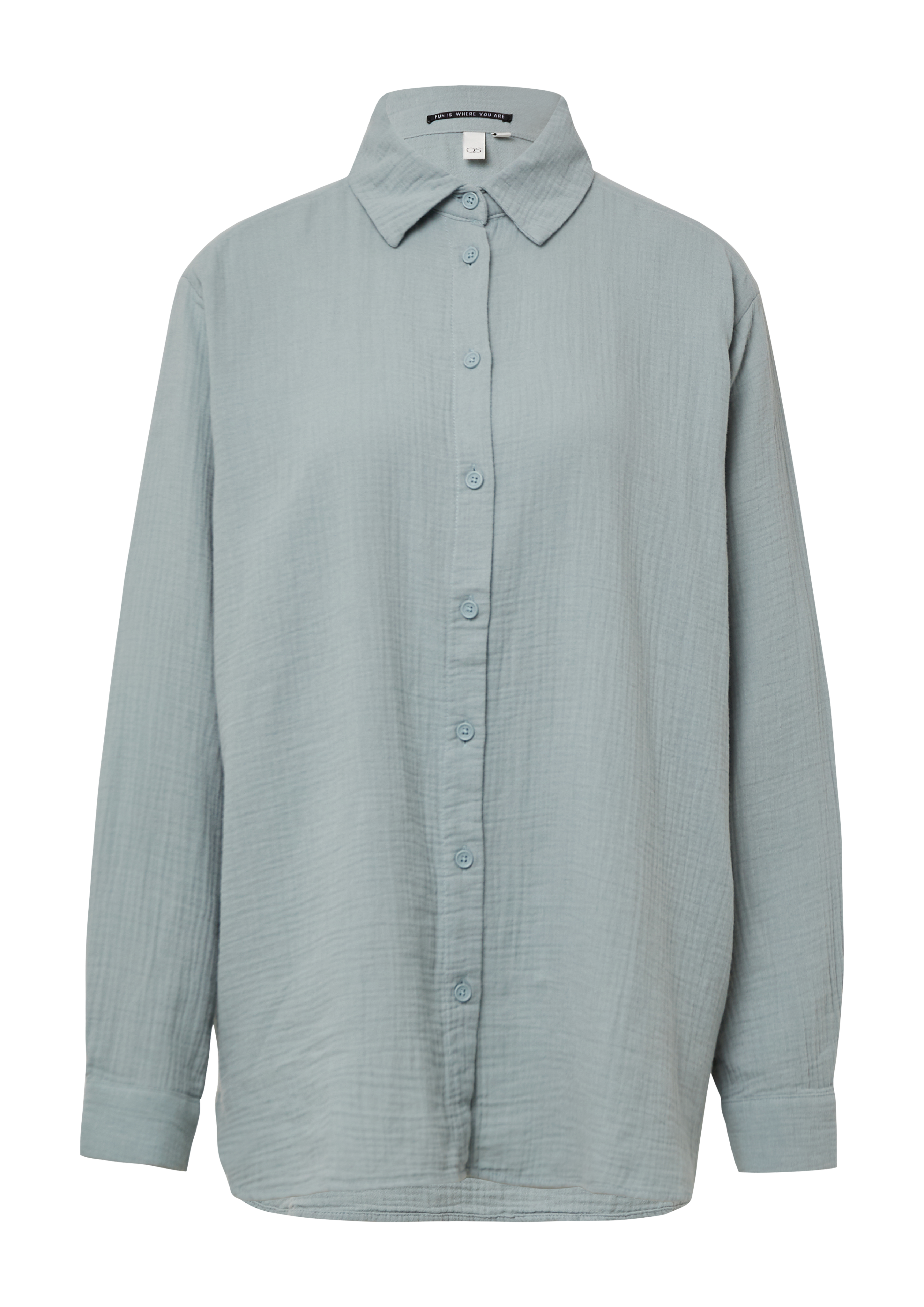 Overhemdblouse van mousseline in een oversized model