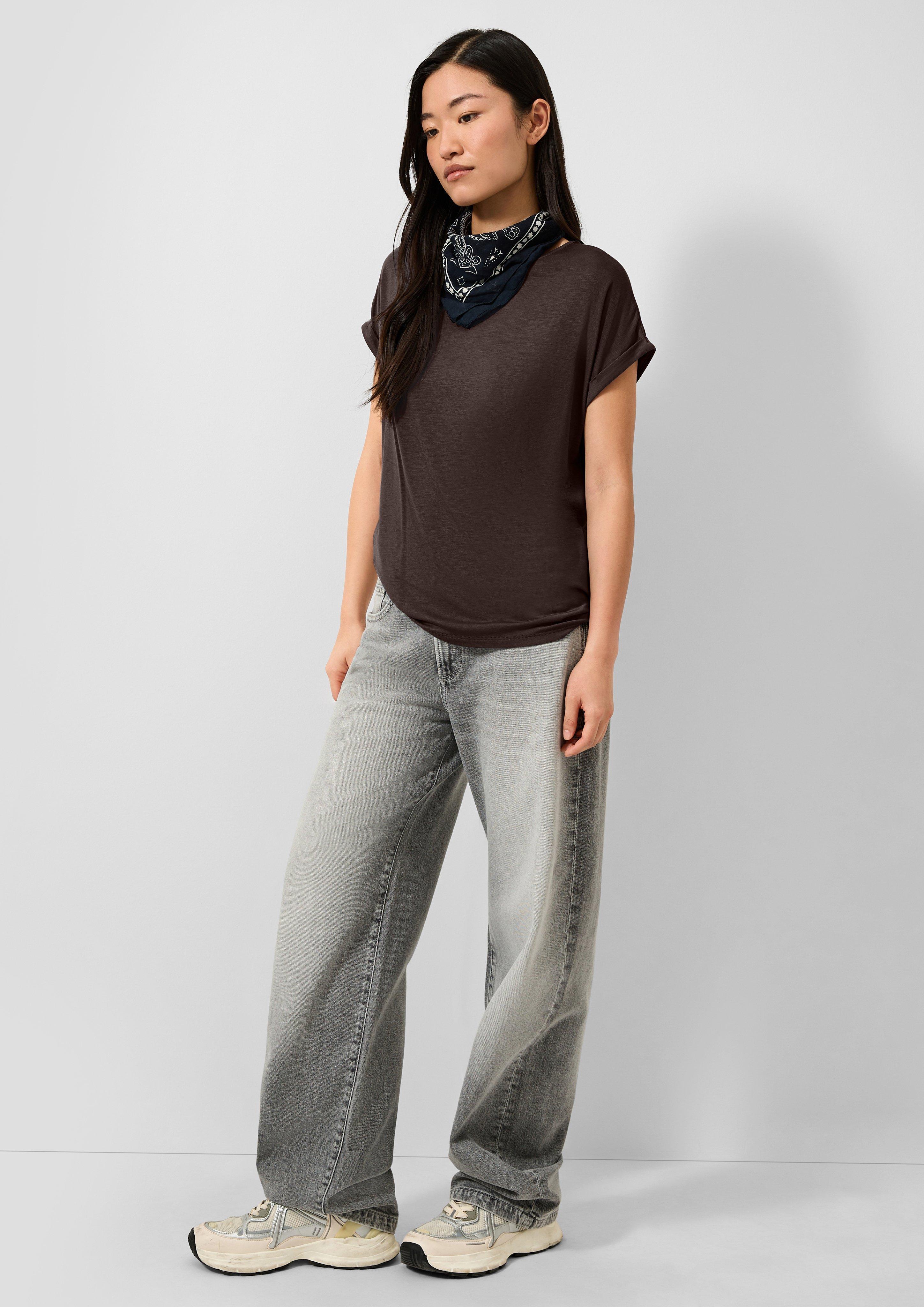 Femmes T-shirt en brun de QS