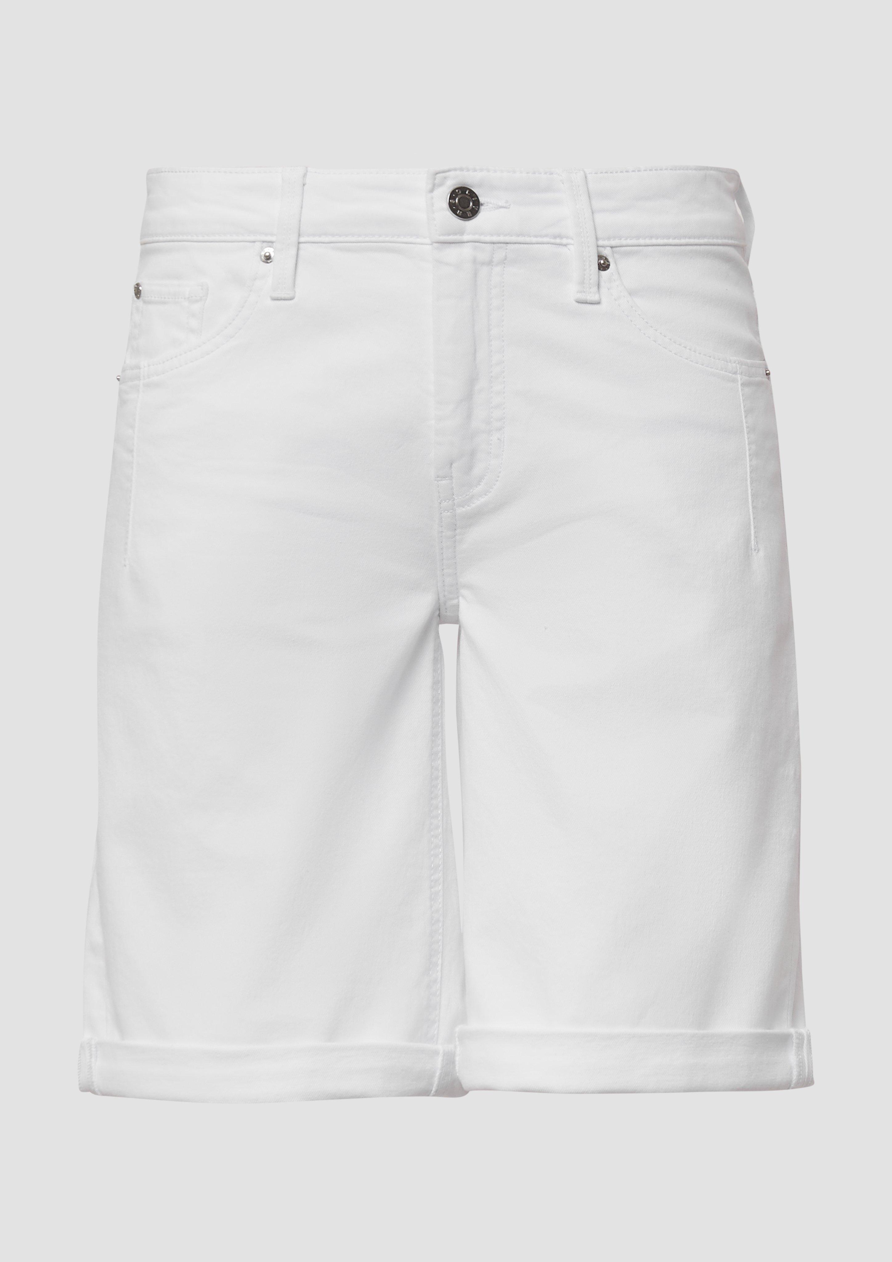 s.Oliver - Jeans-Bermuda Karolin / Straight Fit / Mid Rise / Straight Leg, Damen, weiß