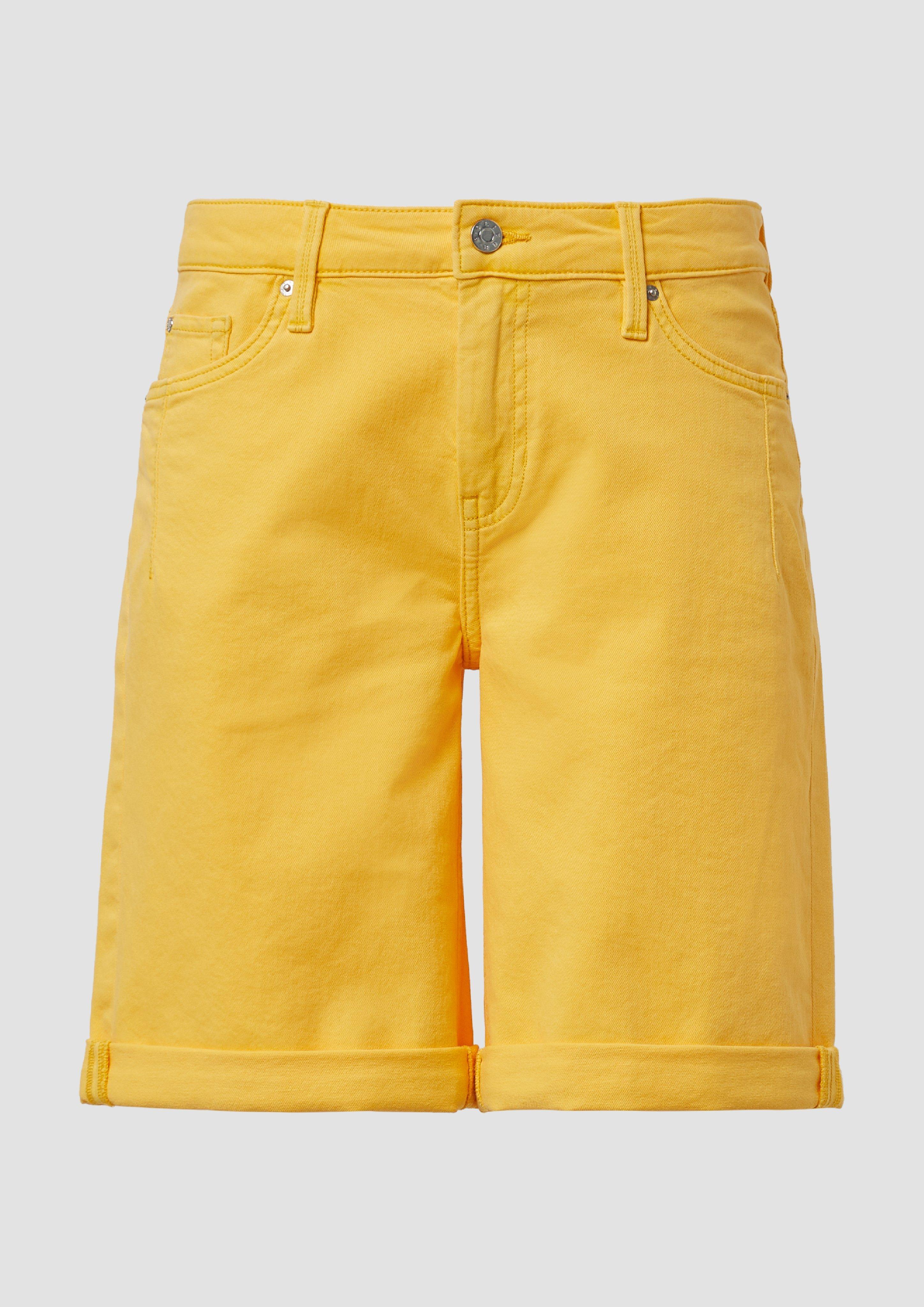 s.Oliver - Jeans-Bermuda Karolin / Straight Fit / Mid Rise / Straight Leg, Damen, gelb