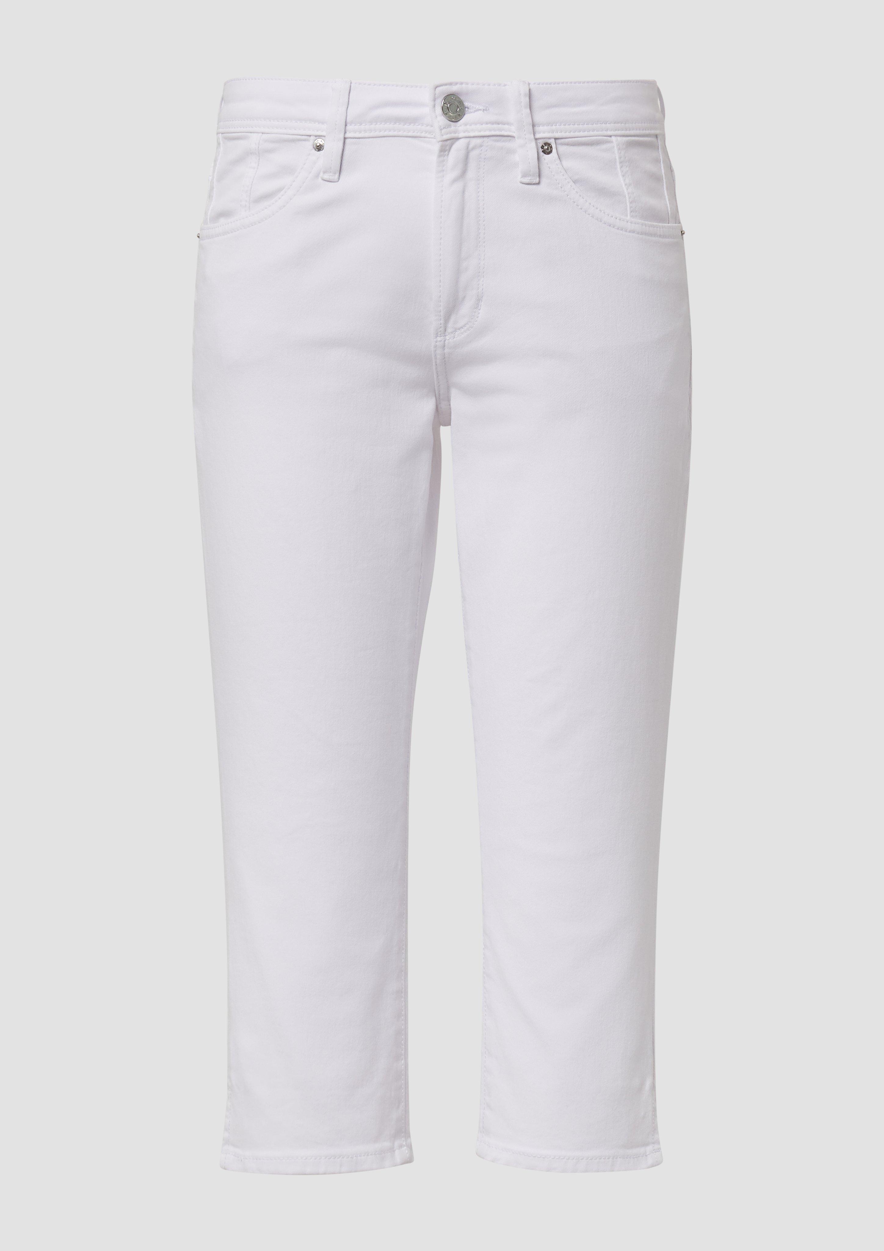 s.Oliver - Capri-Jeans Betsy / Slim Fit / Mid Rise / Slim Leg, Damen, weiß