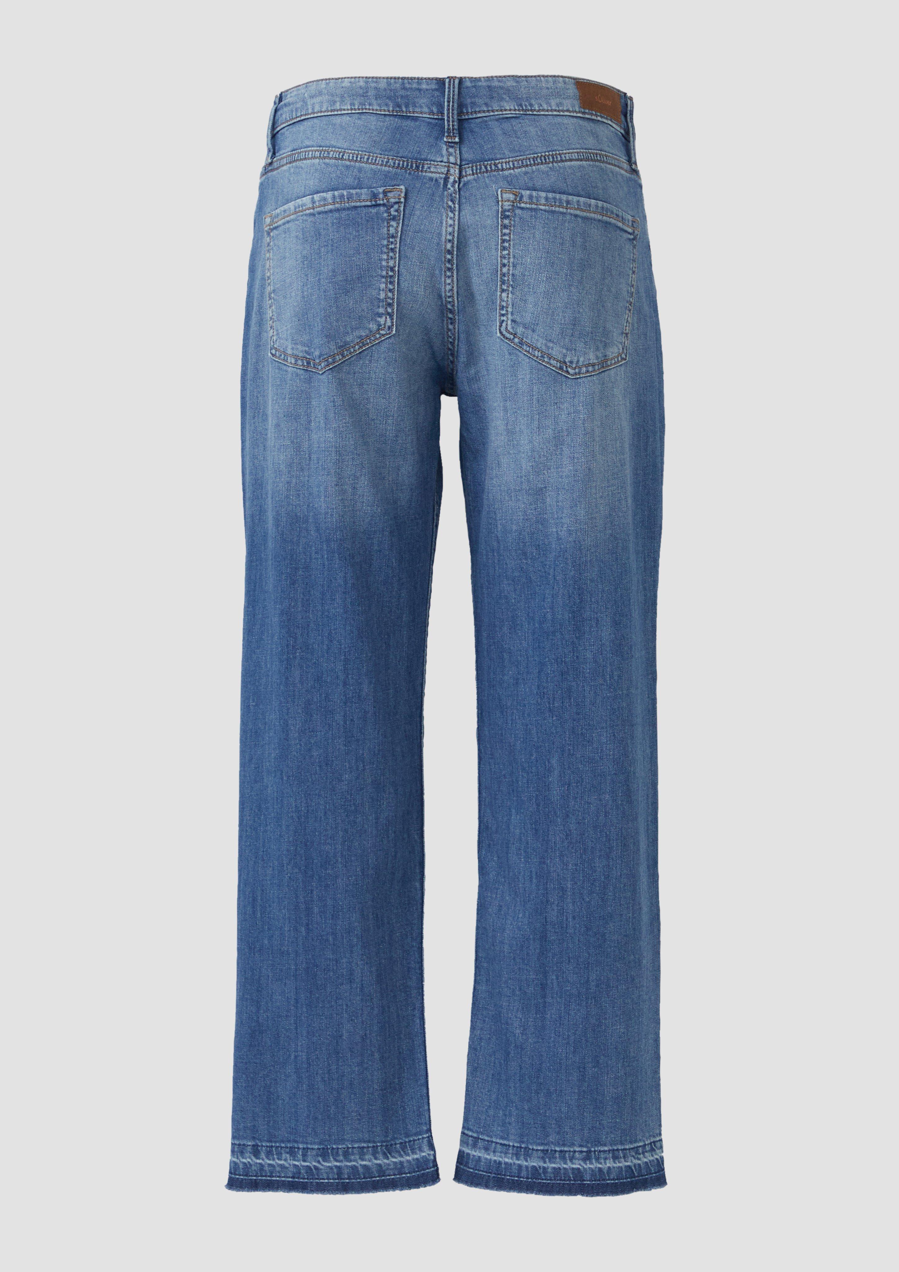 【YOURNUS】Slimy Linen Loose Wide Denim Karolin cropped jeans / regular fit / mid rise / straight