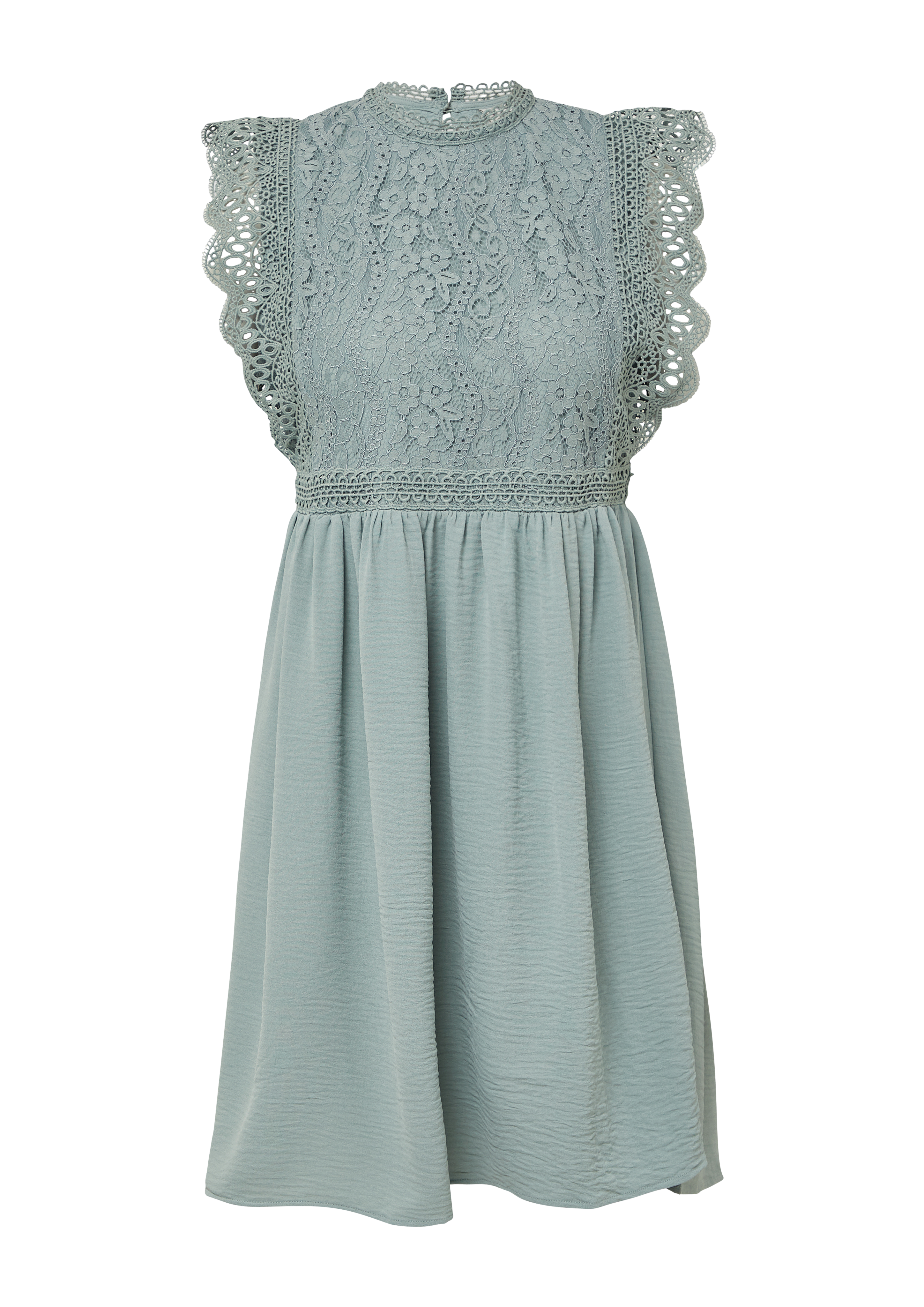 Kurzes Kleid mit Spitzenoberteil
