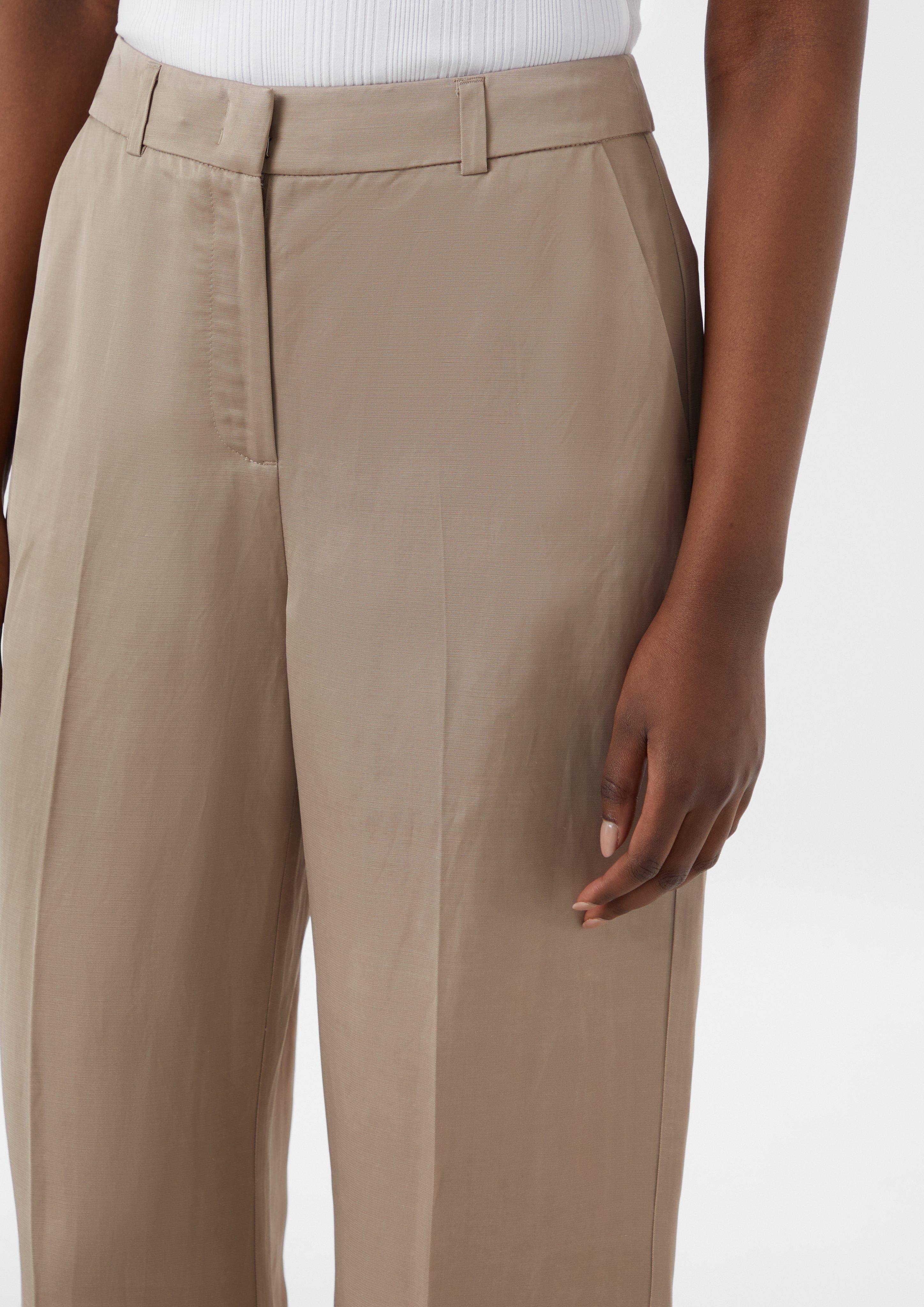 Shimmering Marlene trousers in a linen blend with a fitted Shimmering Marlene trousers in a linen blend with a fitted
