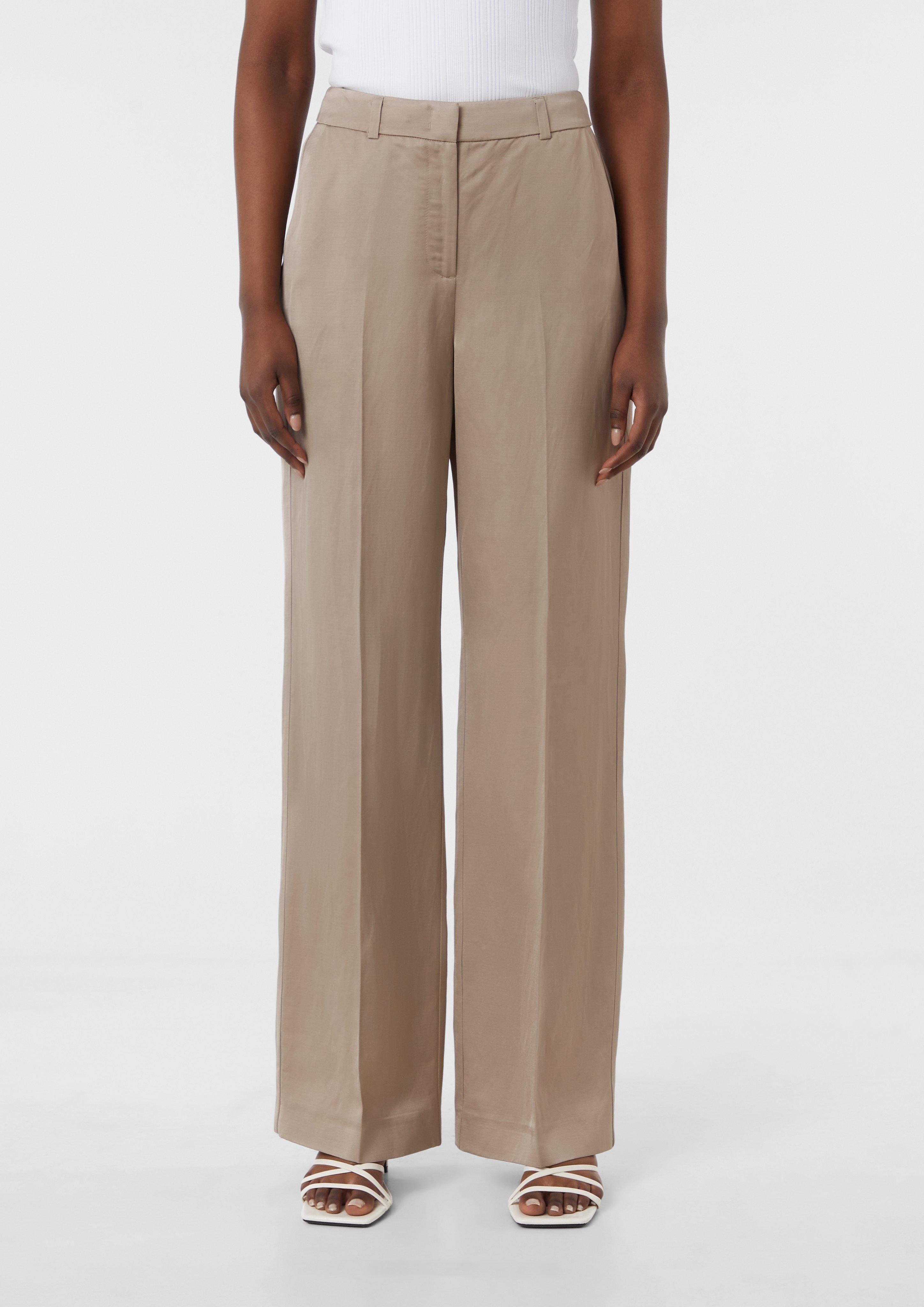 Shimmering Marlene trousers in a linen blend with a fitted