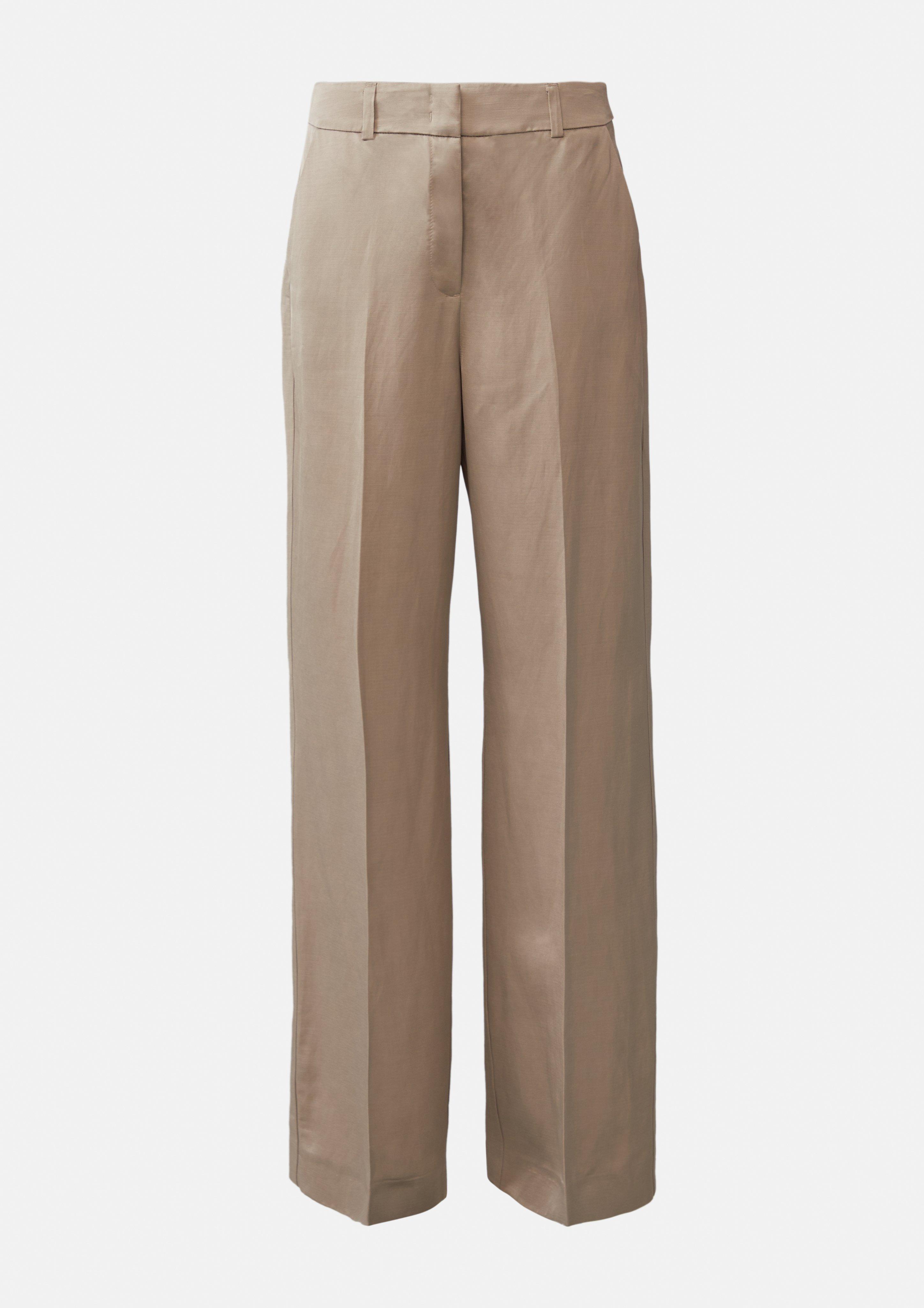 Shimmering Marlene trousers in a linen blend with a fitted Shimmering Marlene trousers in a linen blend with a fitted