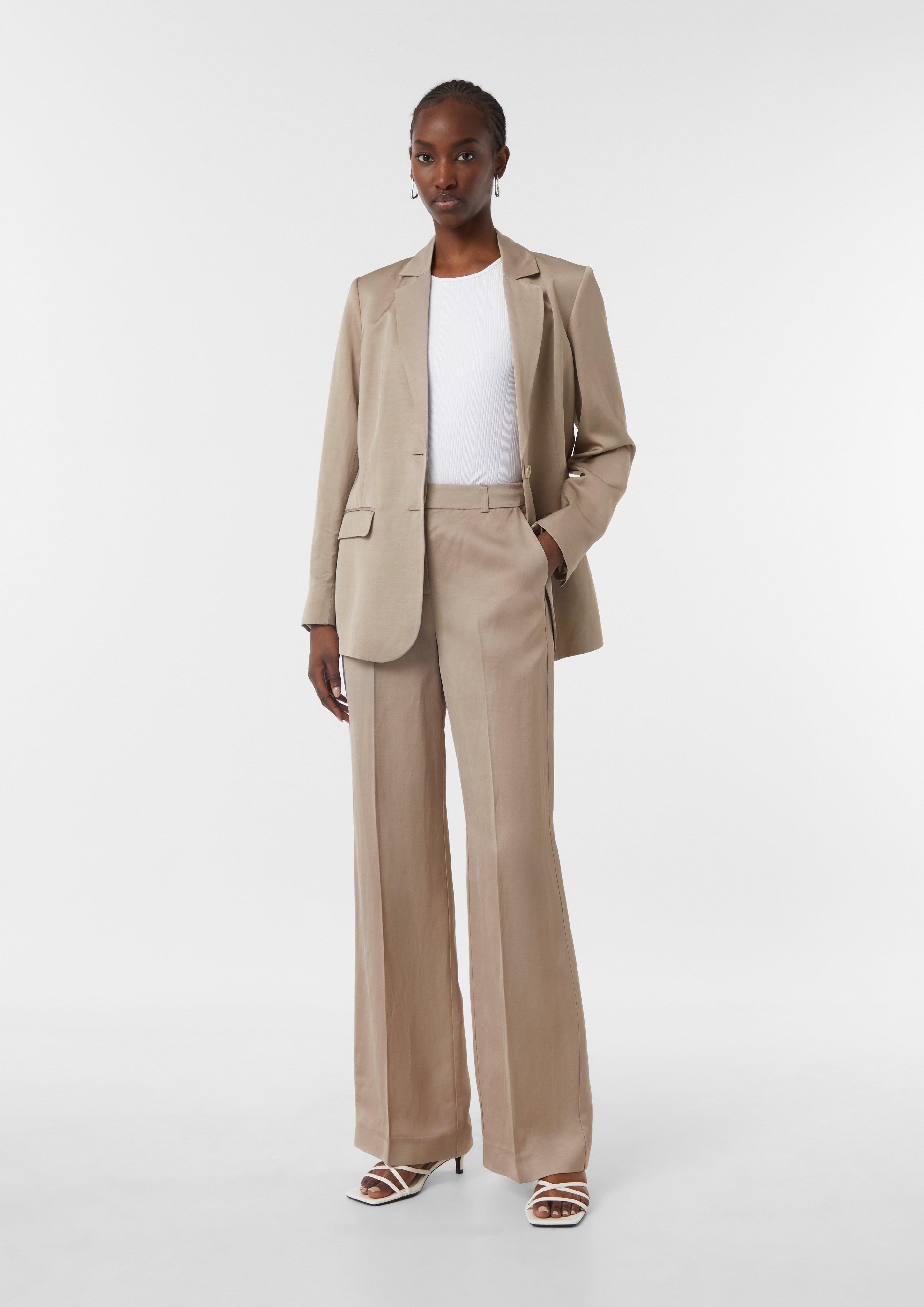Shimmering Marlene trousers in a linen blend with a fitted