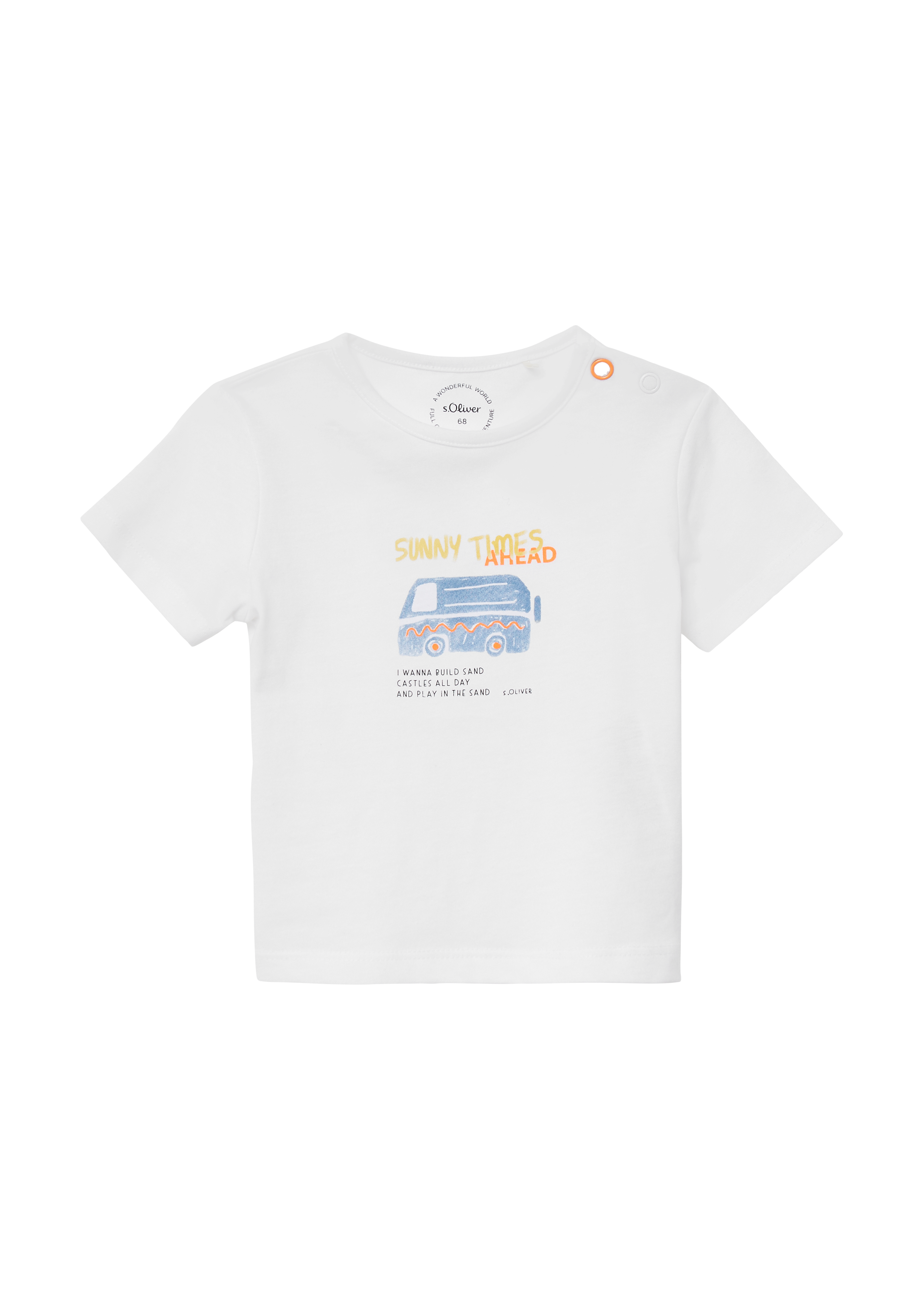 s.Oliver - T-Shirt aus Baumwolle mit Frontprint, Babys, weiß