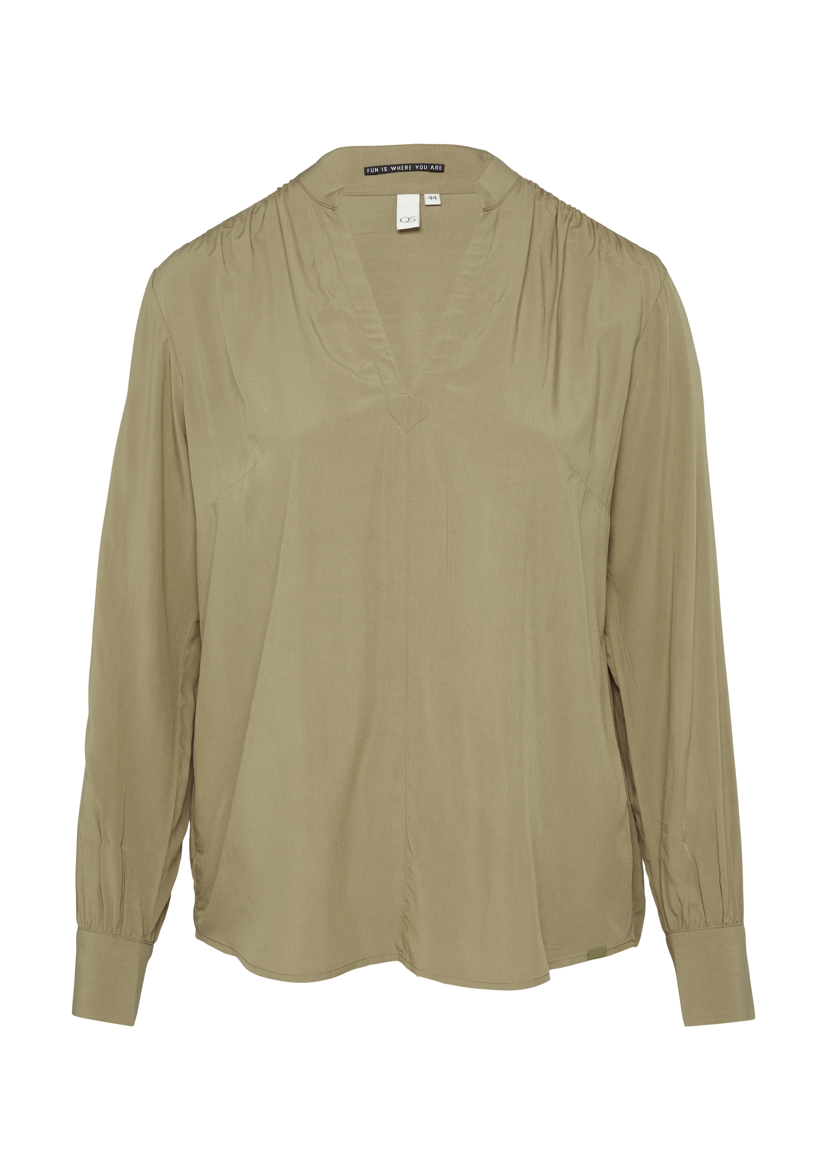 Viskosebluse mit Tunika-Ausschnitt