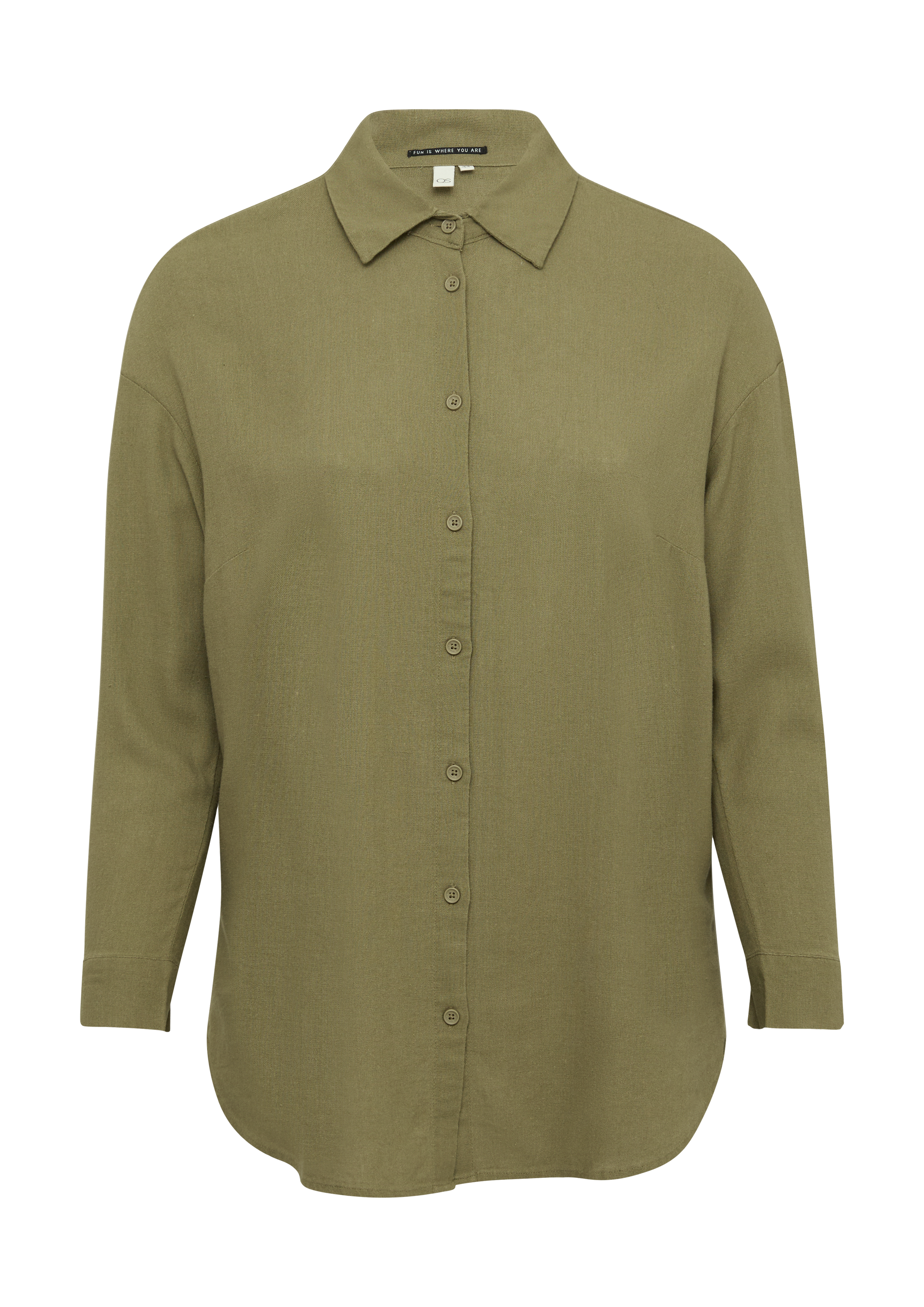 QS Longbluse aus Leinenmix 2166133.7854.46