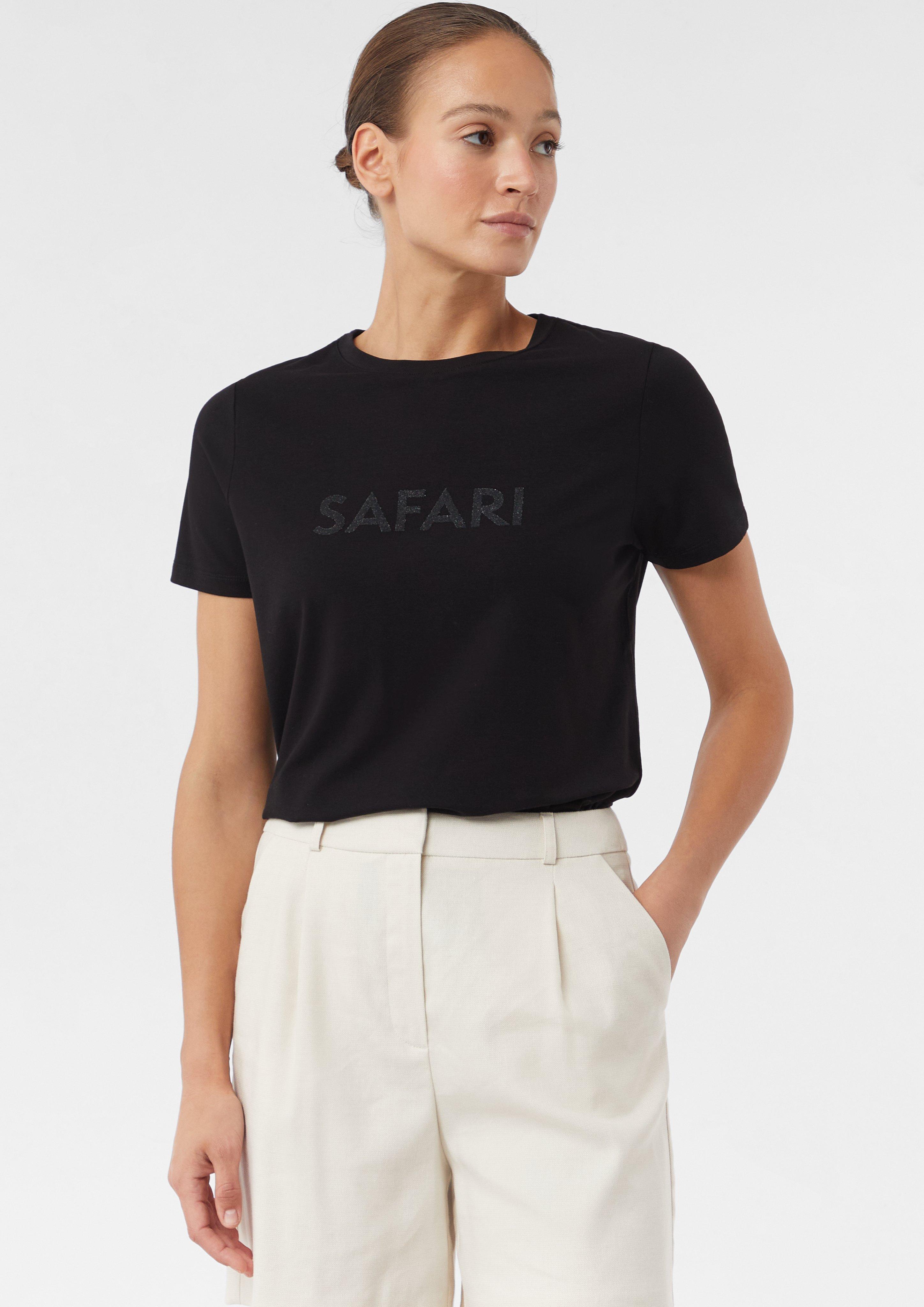 Cotton blend T-shirt with artwork - Black | SCAYLE