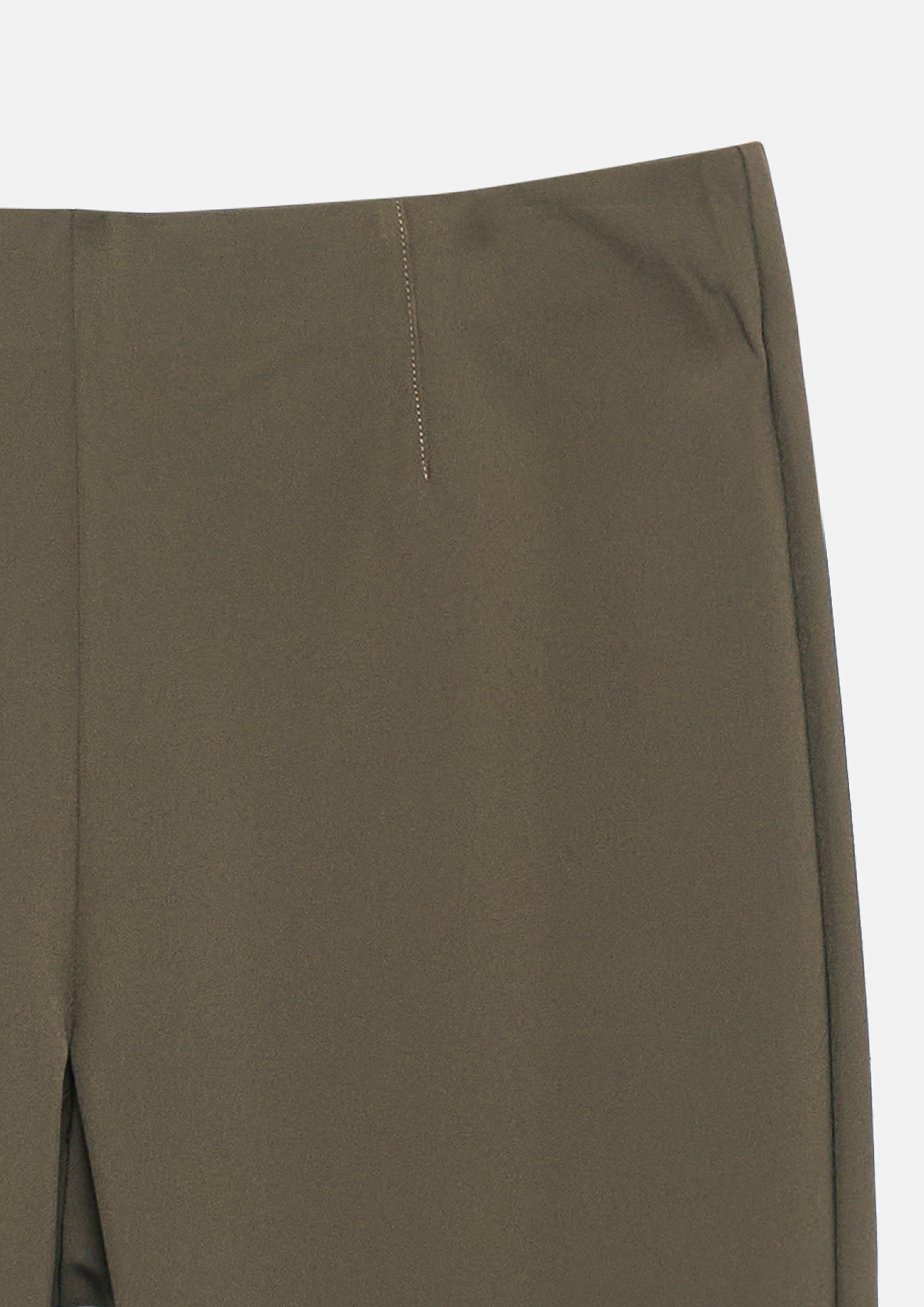 Capri-Hose im Skinny Fit mit Schlitz in braun von COMMA