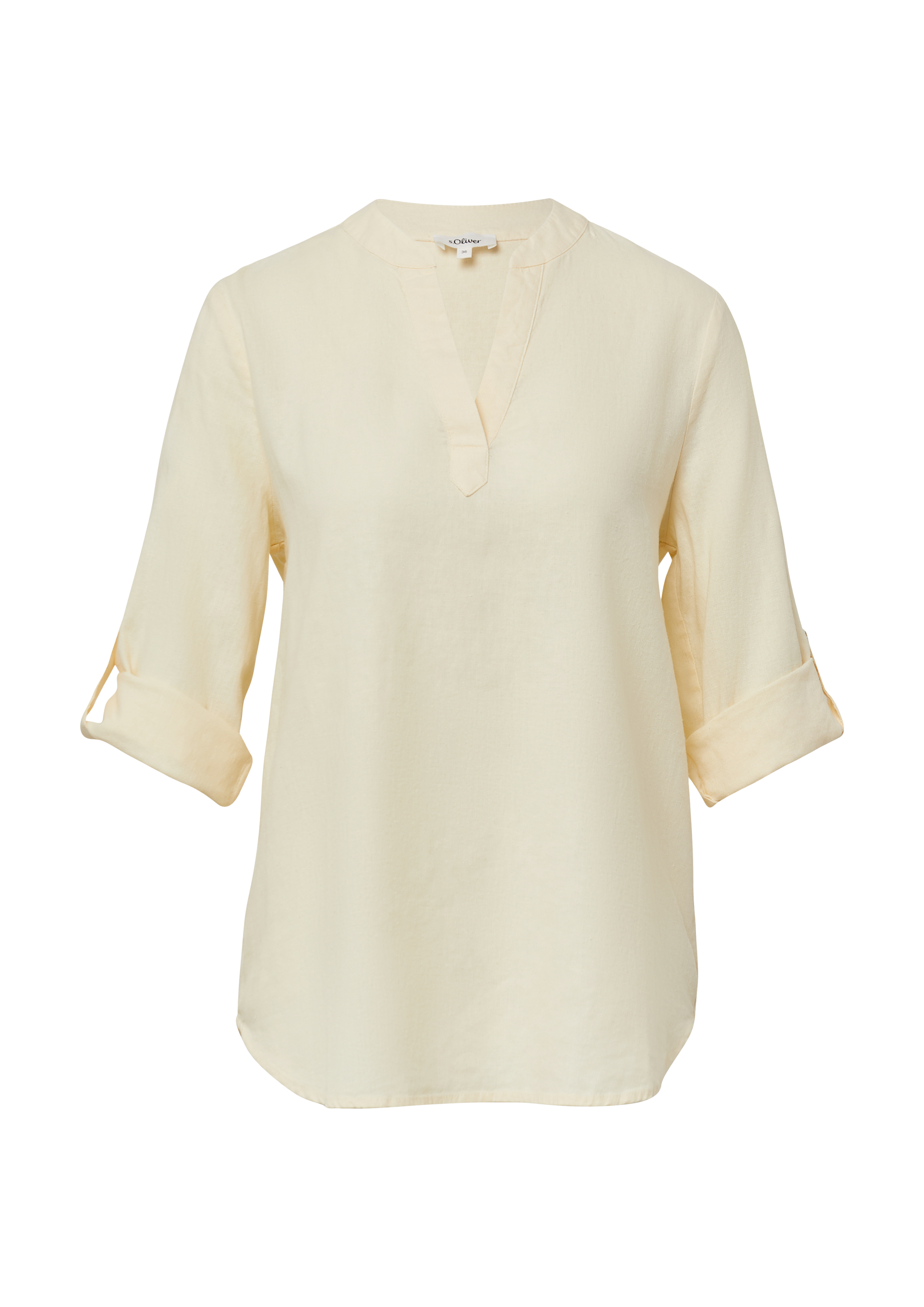 Linnen blouse met omslag