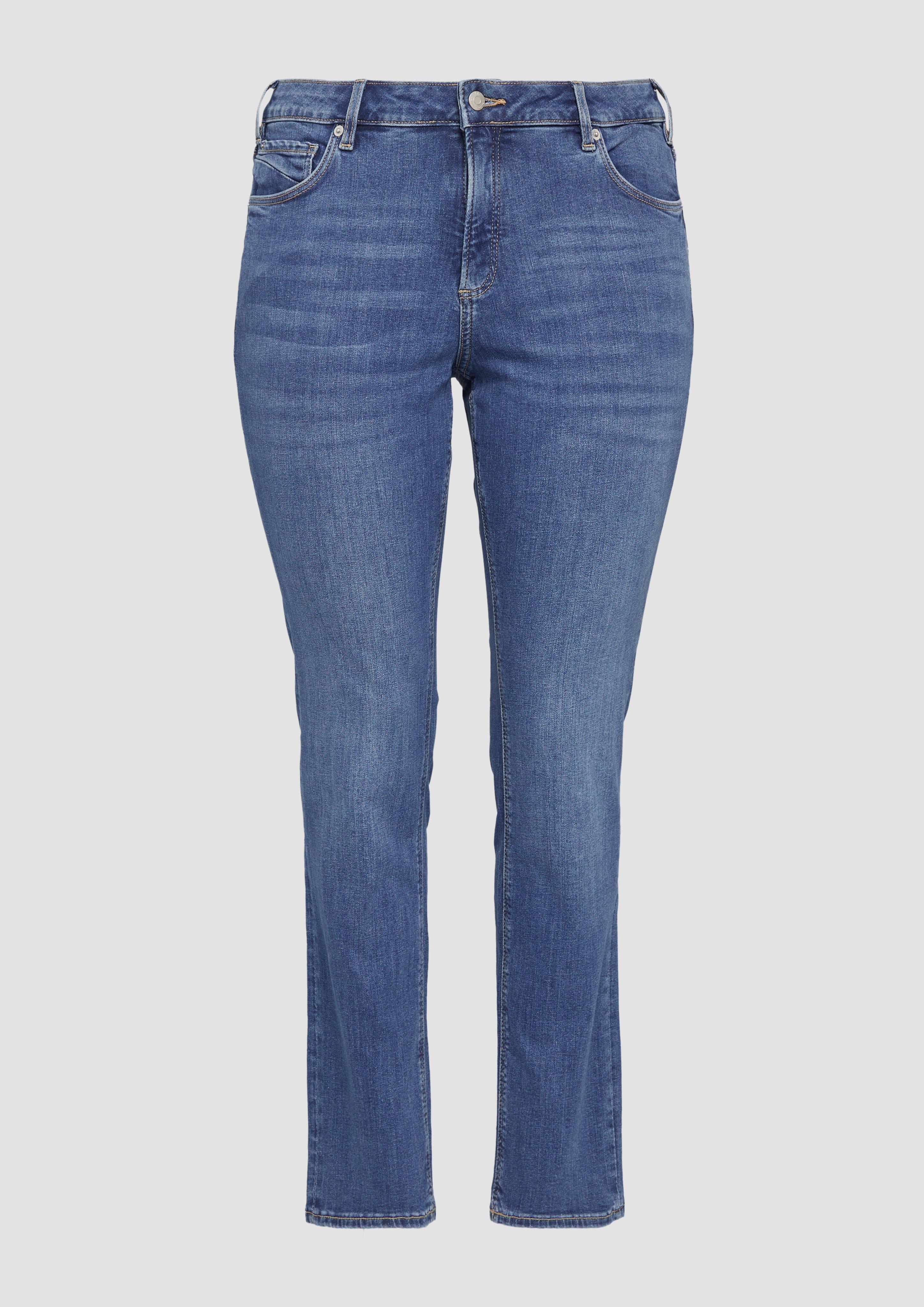 QS - Jeans / Slim Fit / Mid Rise / Slim Leg, Damen, blau