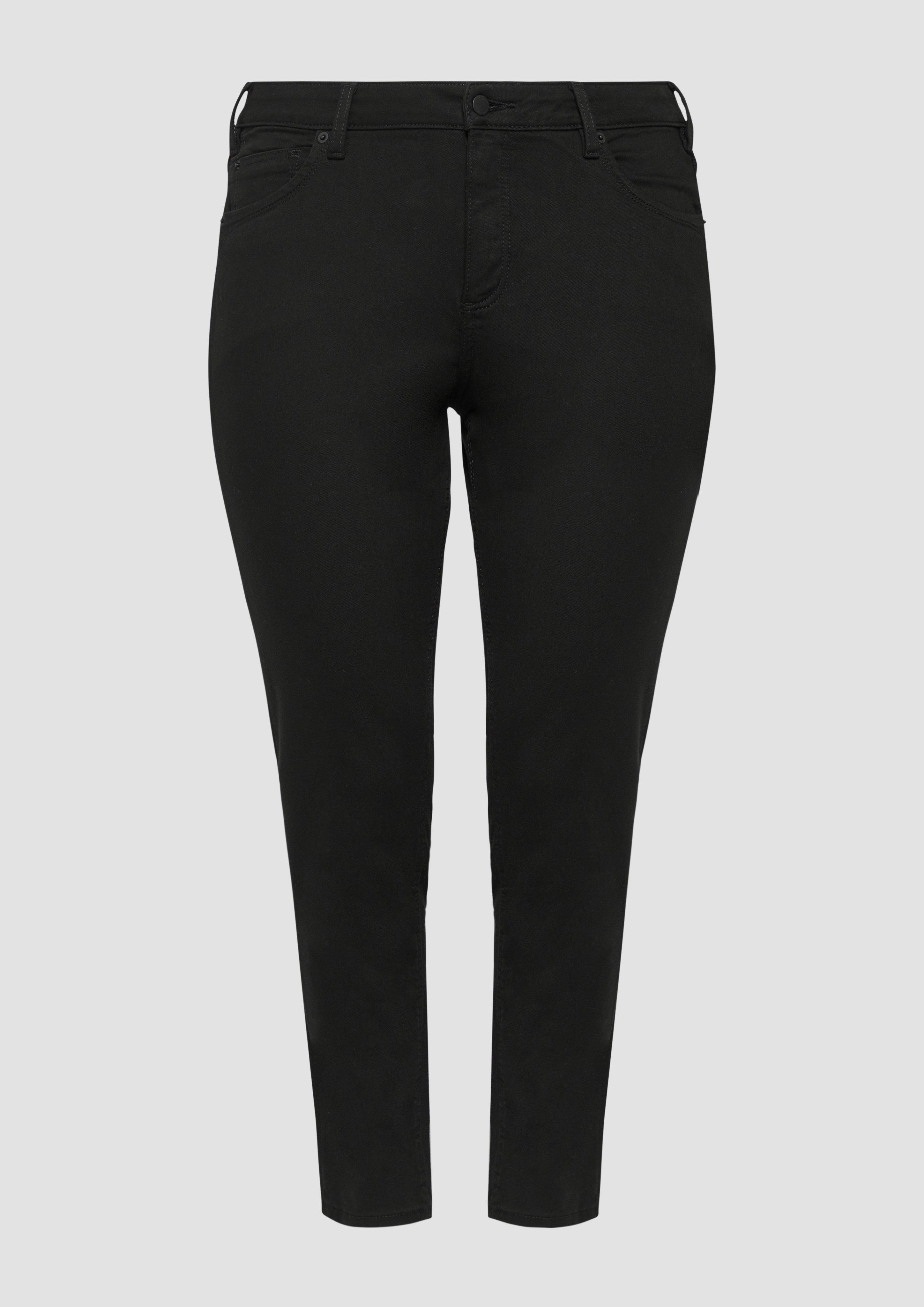 QS - Ankle-Jeans / Skinny Fit / Mid Rise / Skinny Leg, Damen, schwarz
