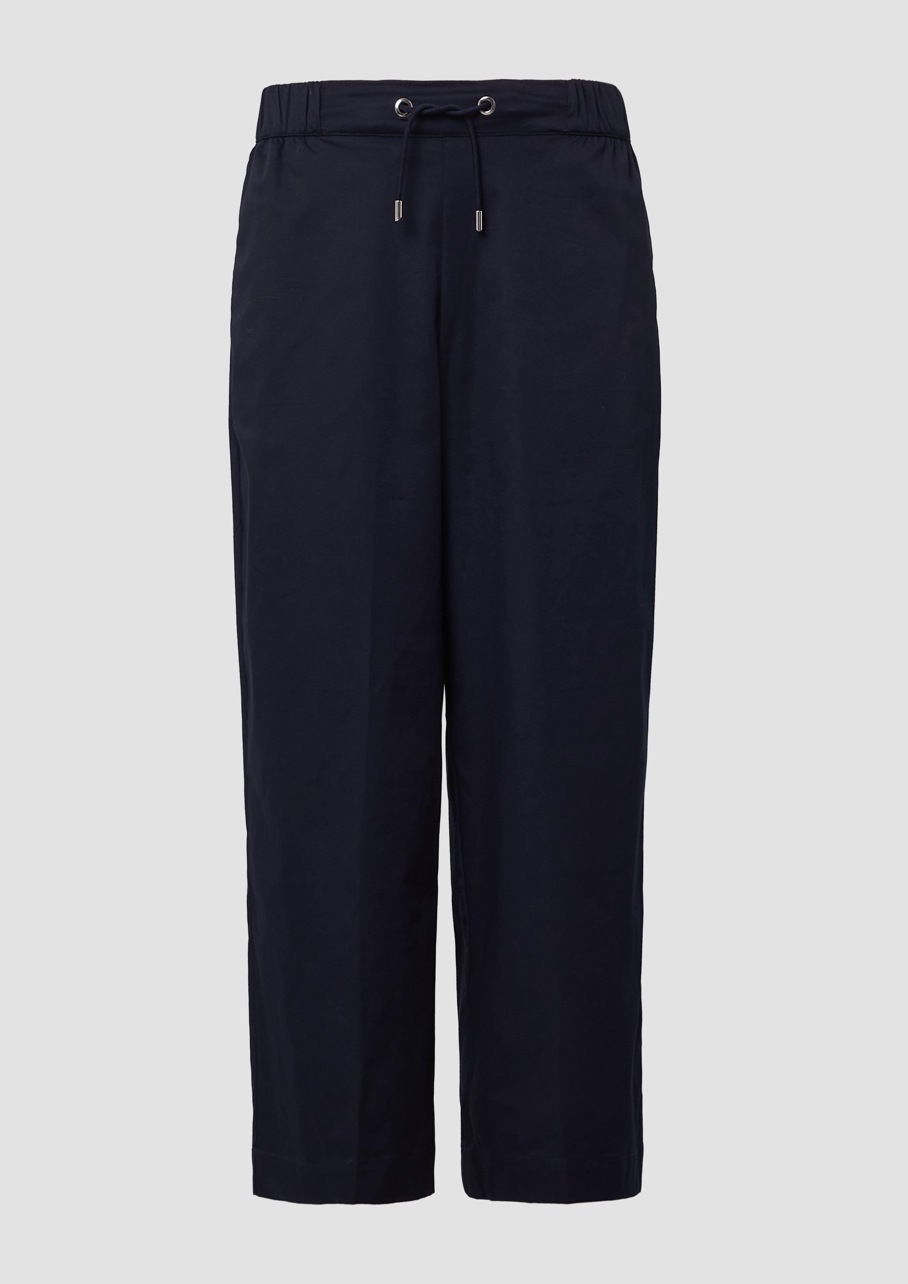 s.Oliver - Culotte aus Popeline mit Elastikbund, Damen, blau