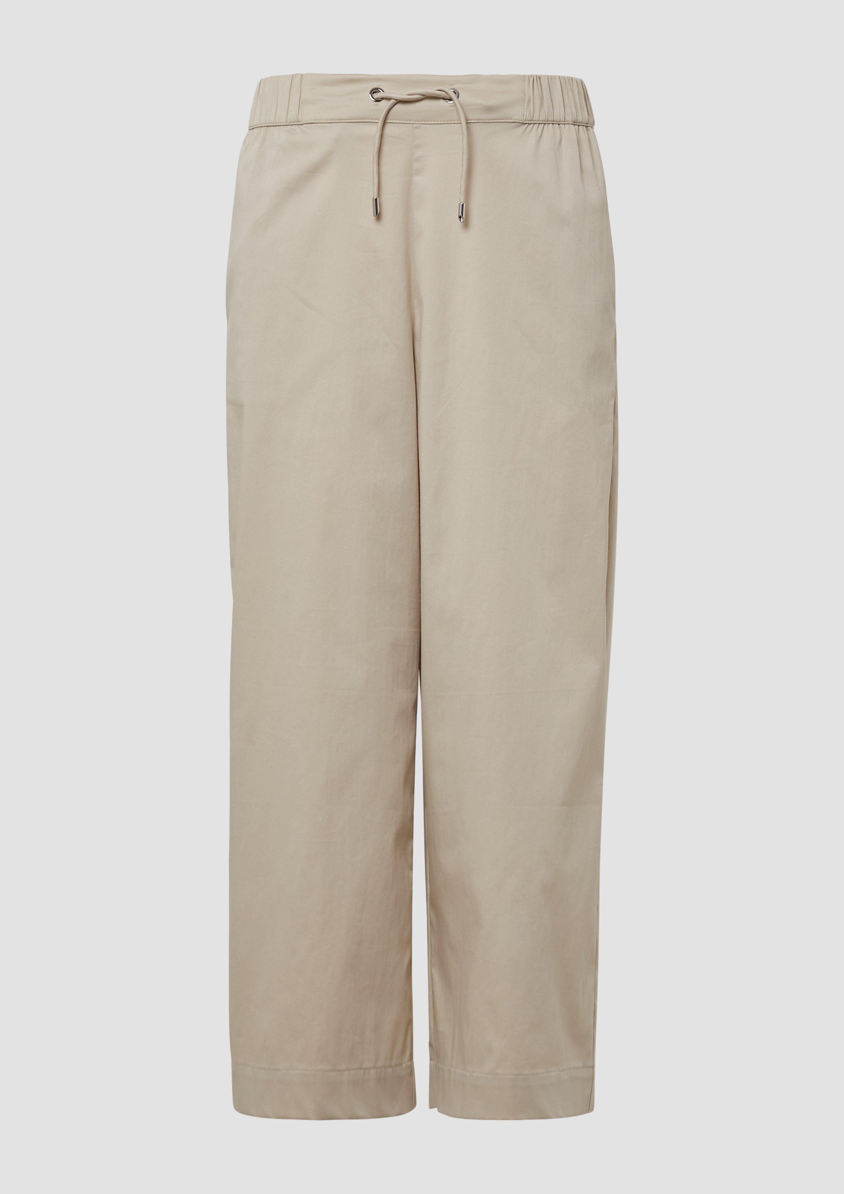 s.Oliver - Culotte aus Popeline mit Elastikbund, Damen, Beige