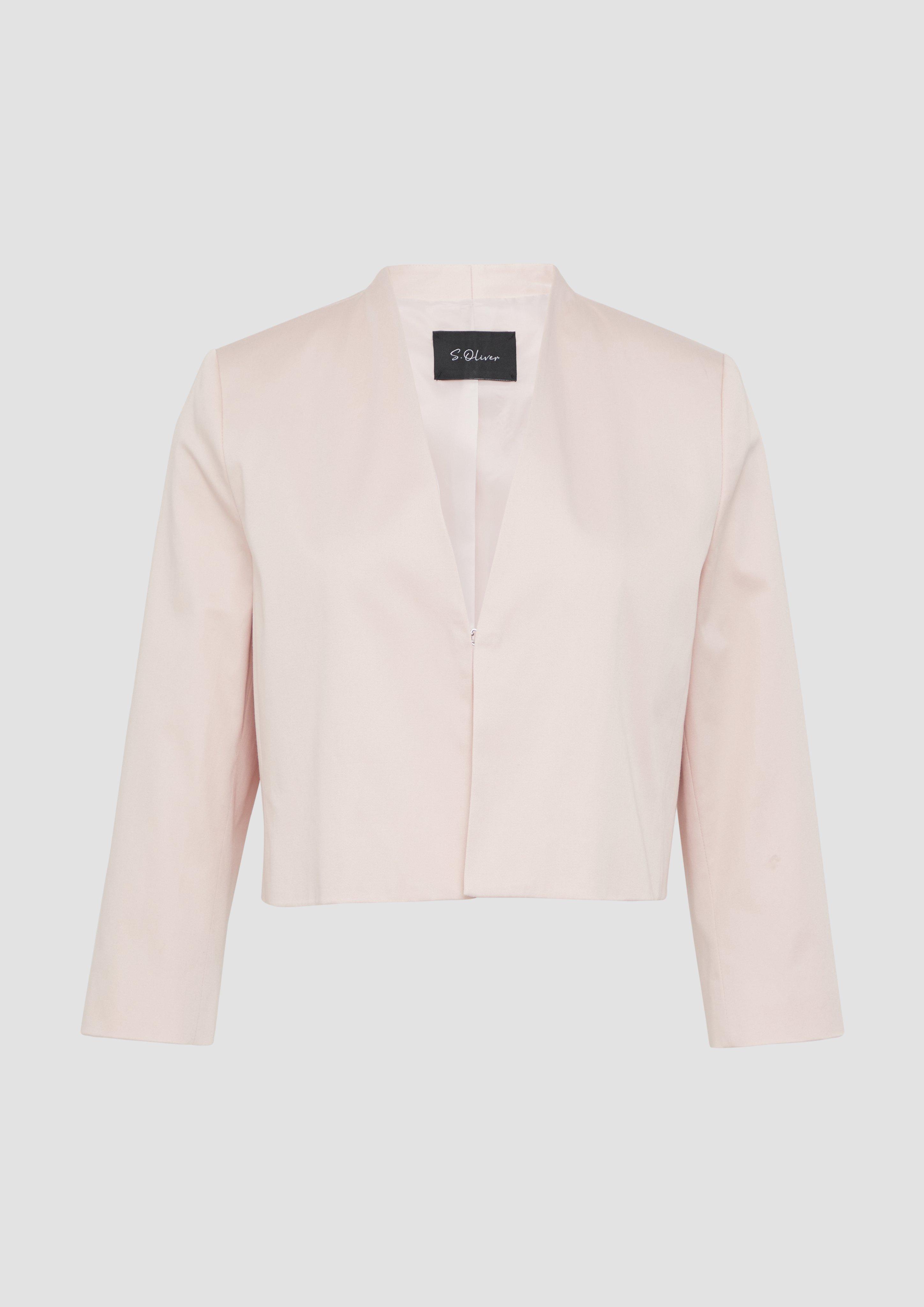 s.Oliver - Verkürzter Blazer mit 3/4-Ärmeln, Damen, Rosa