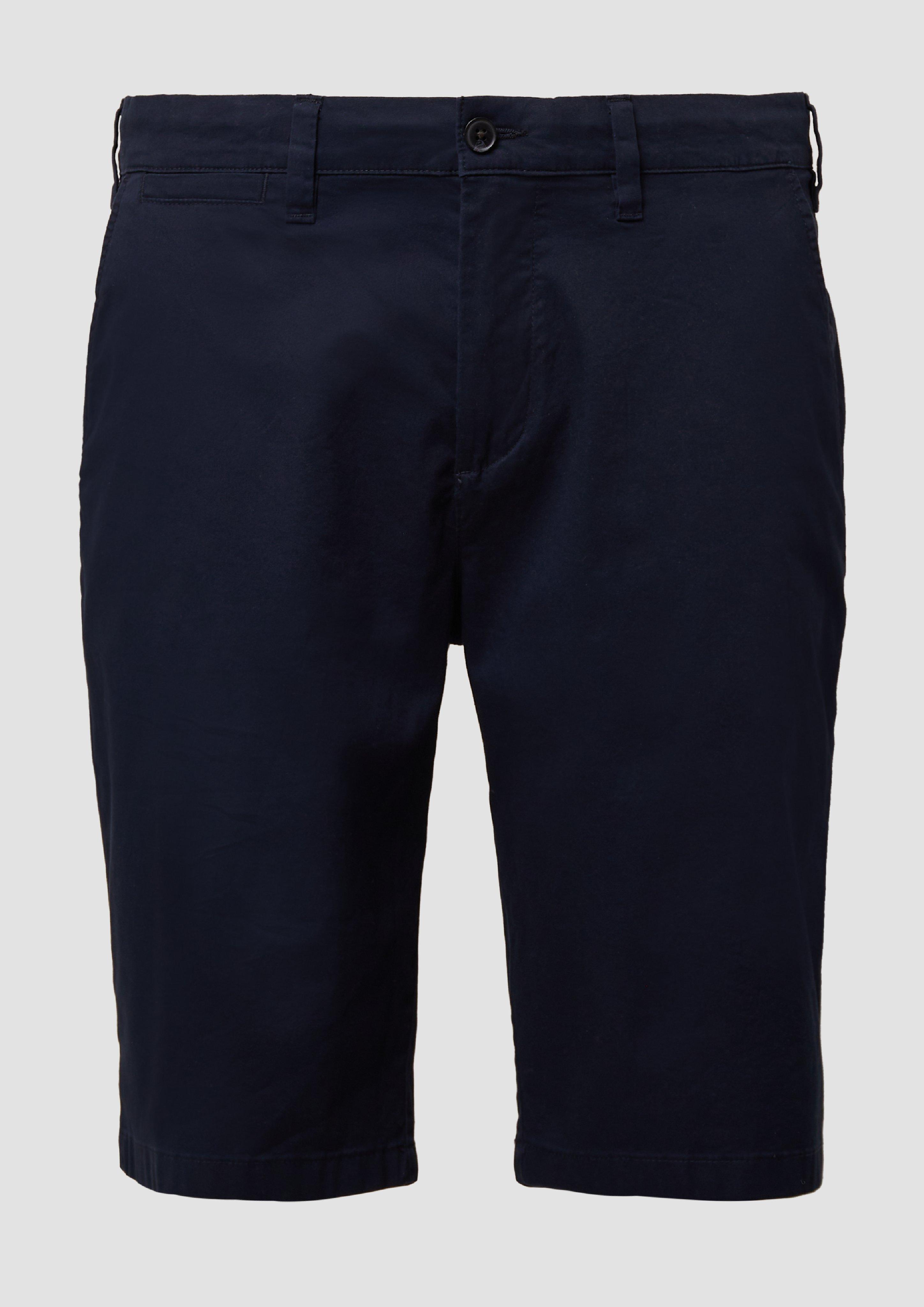 s.Oliver - Shorts aus Baumwollstretch mit Waschung, Herren, blau