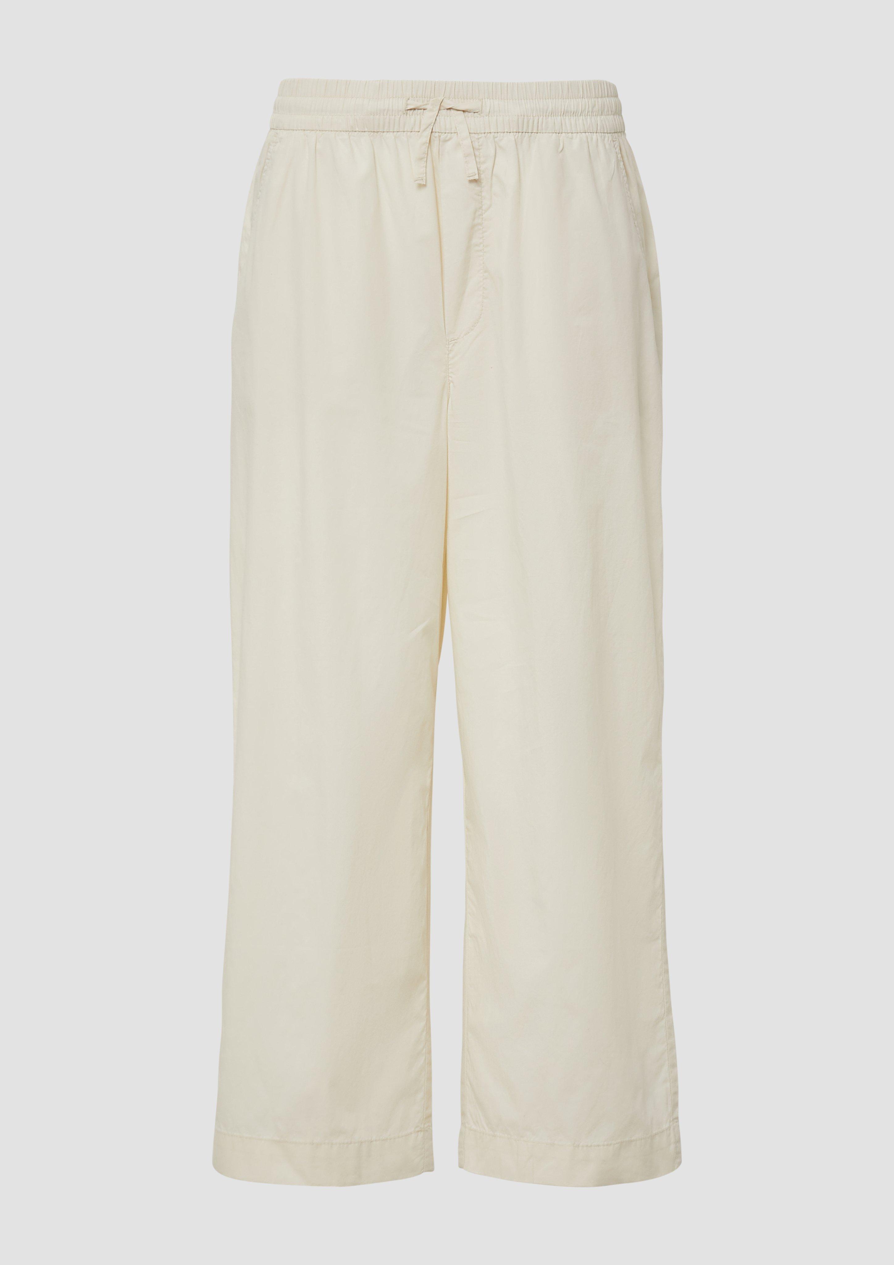 s.Oliver - Leichte Culotte im Relaxed Fit aus Baumwollmix, Damen, Beige