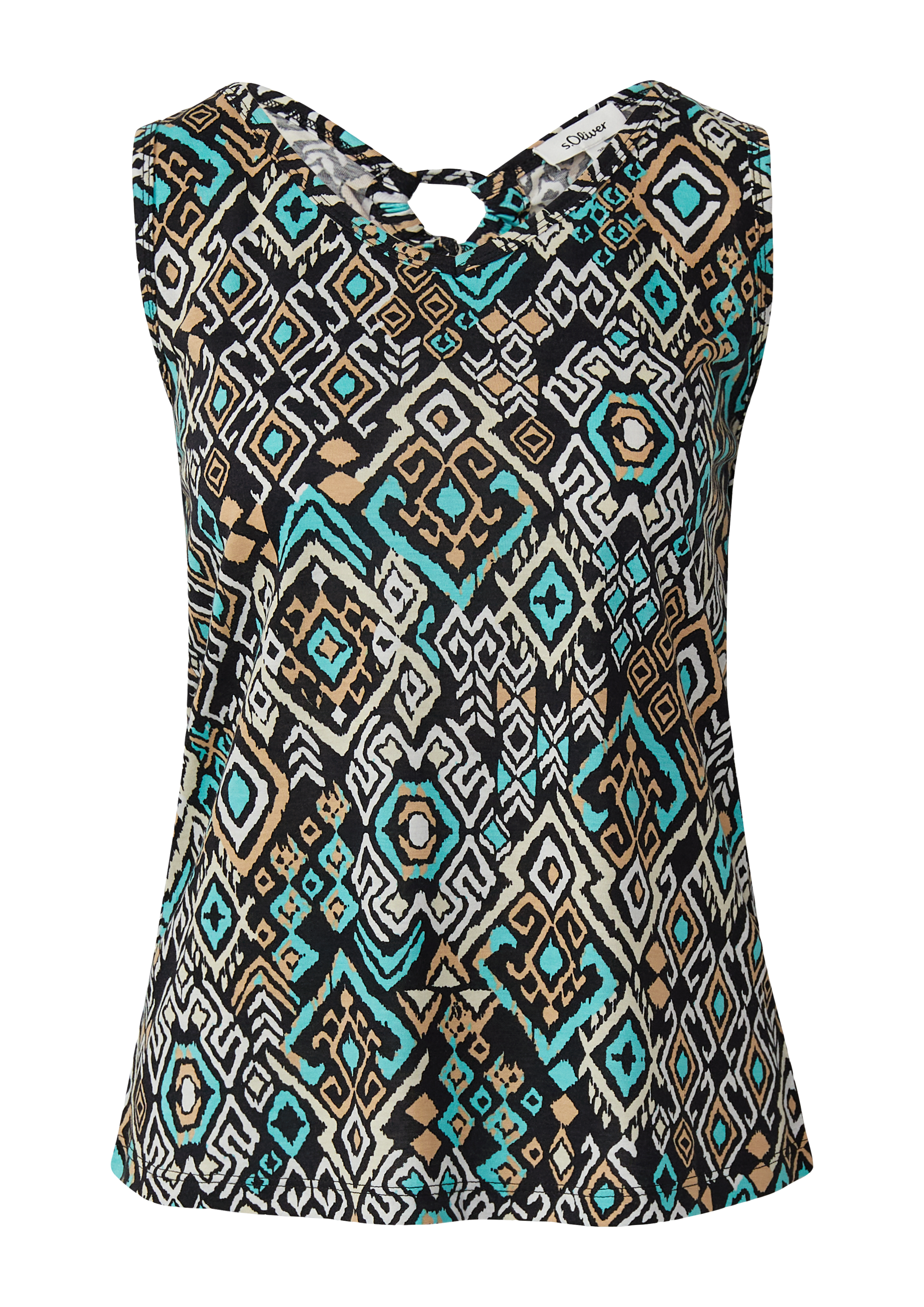 s.Oliver Jersey-Top Mit Cut-out Und Schleife
