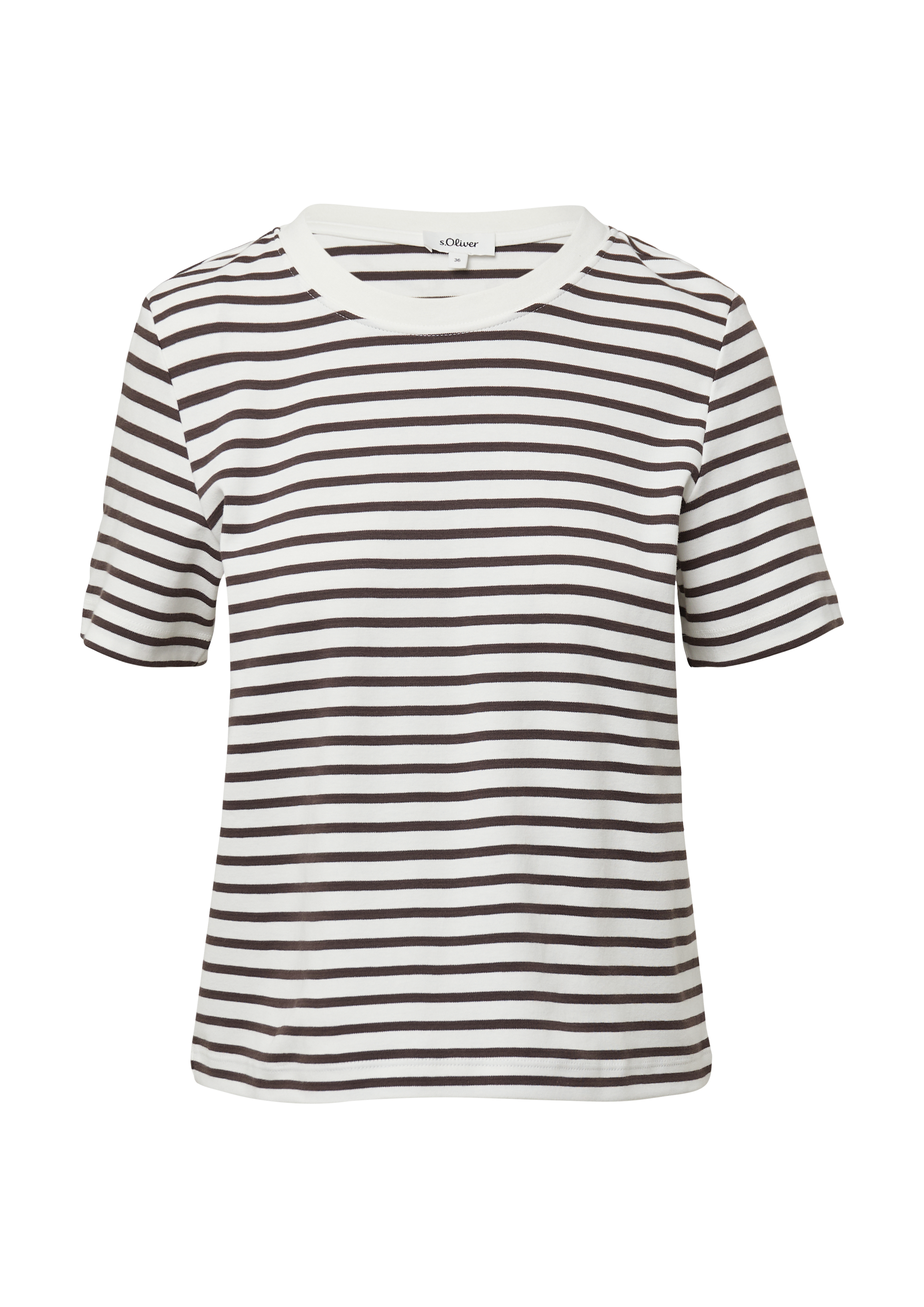 s.Oliver Verkürztes T-Shirt Aus Interlockjersey