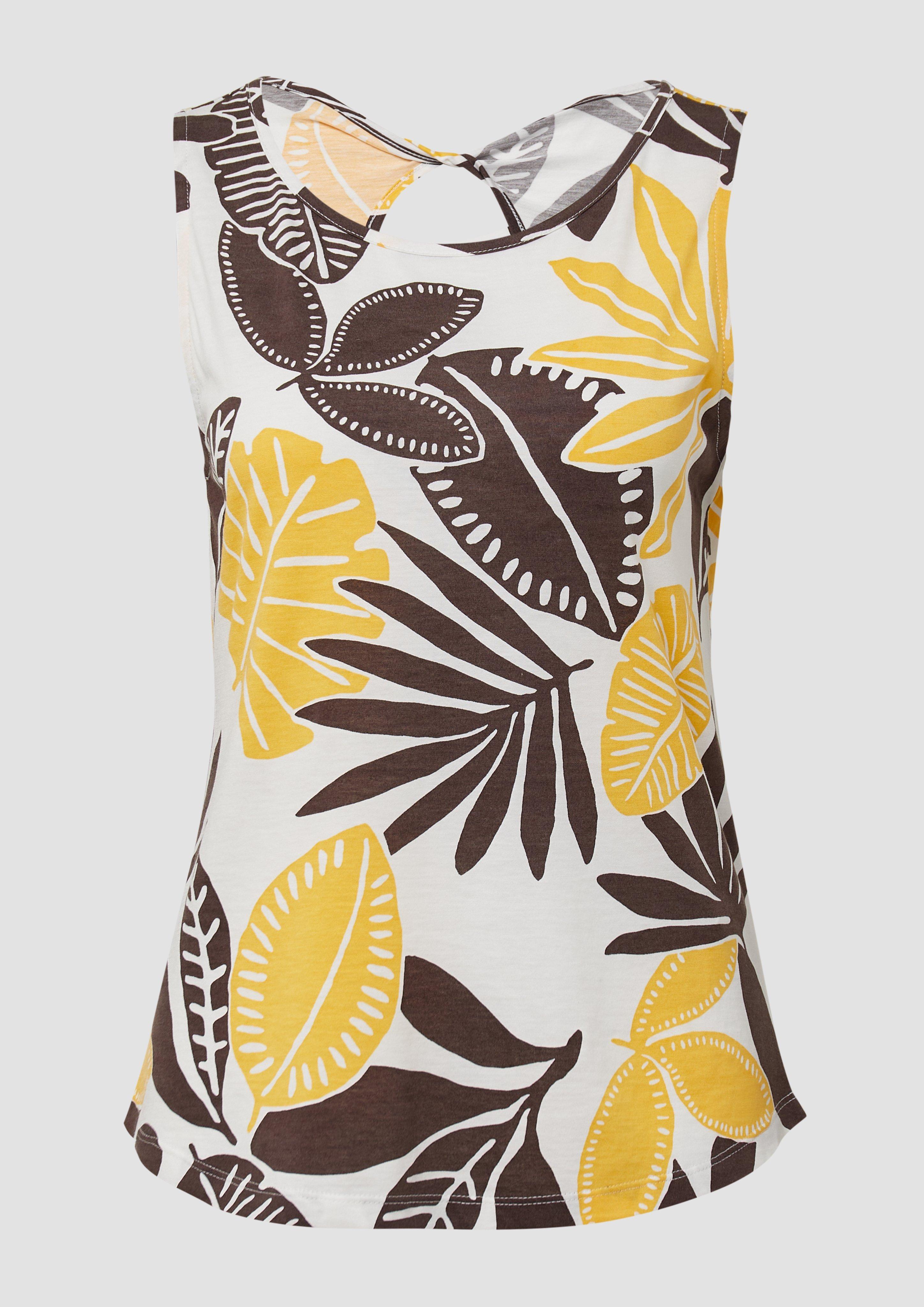 s.Oliver - Top mit dekorativem Cut-out, Damen, creme