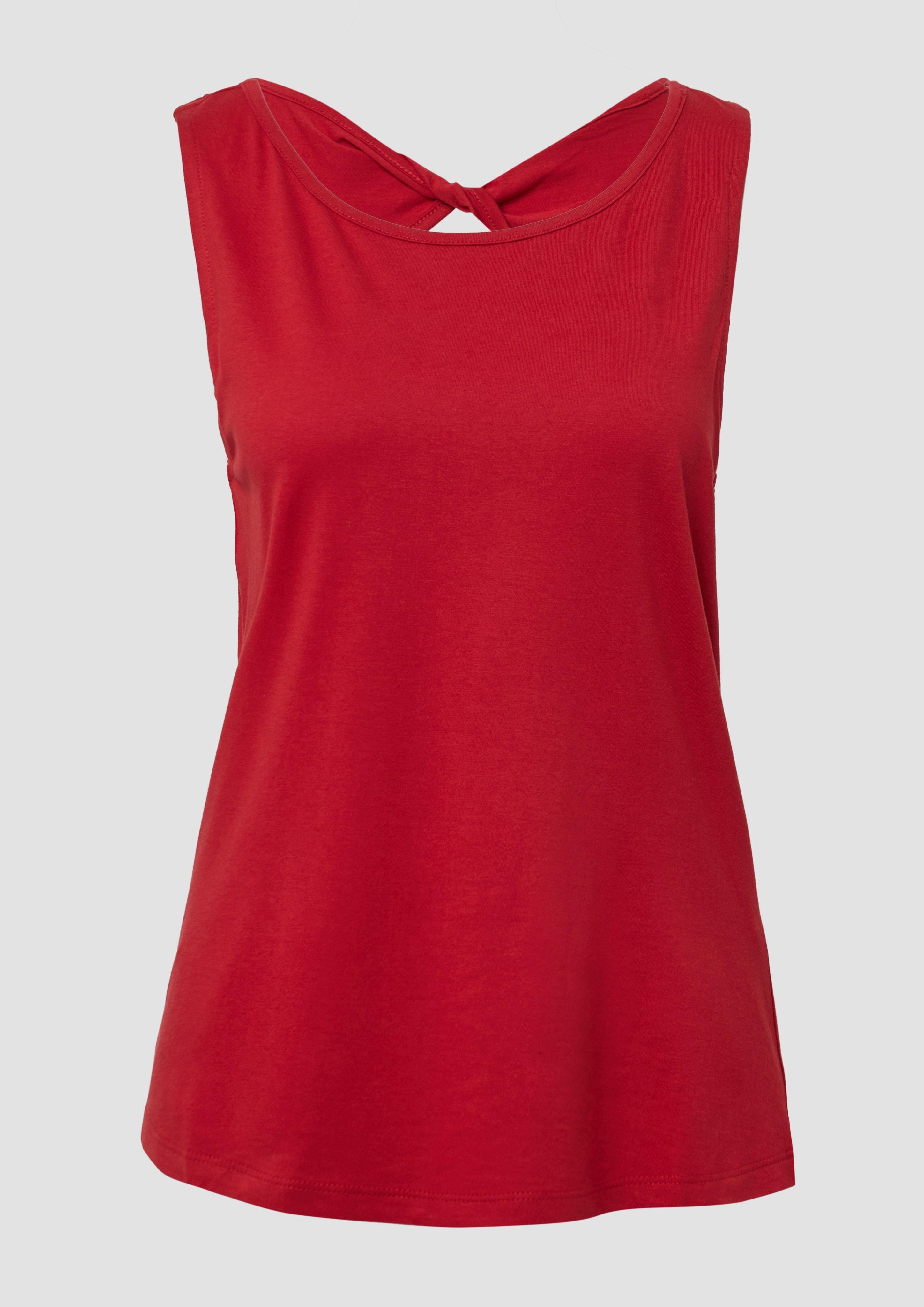 s.Oliver - Top mit dekorativem Cut-out, Damen, rot