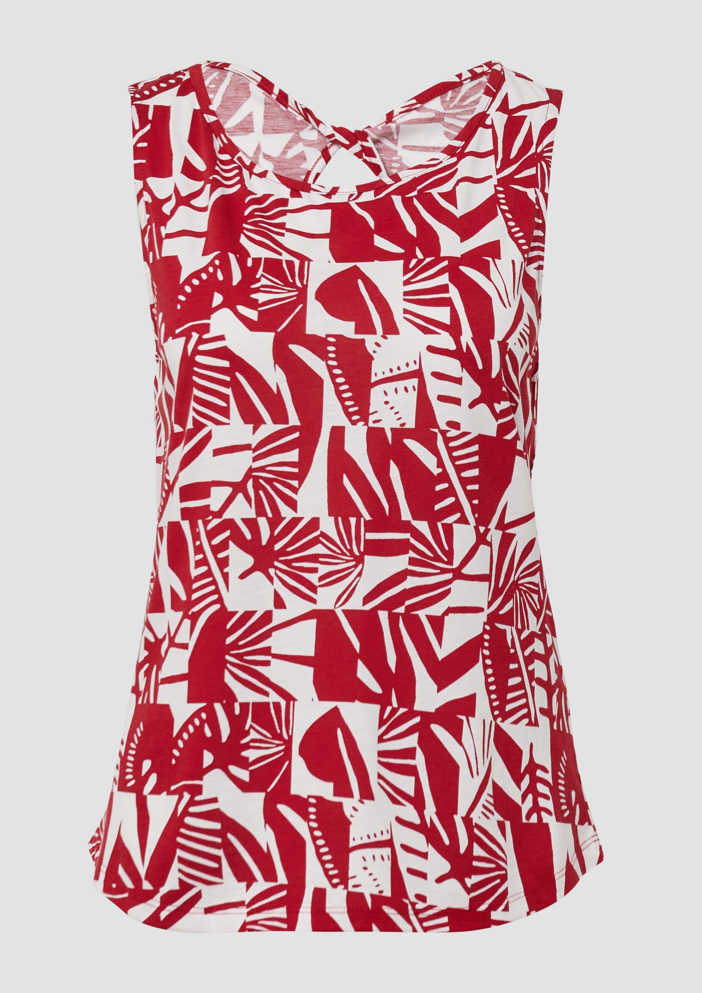 s.Oliver - Top mit dekorativem Cut-out, Damen, rot
