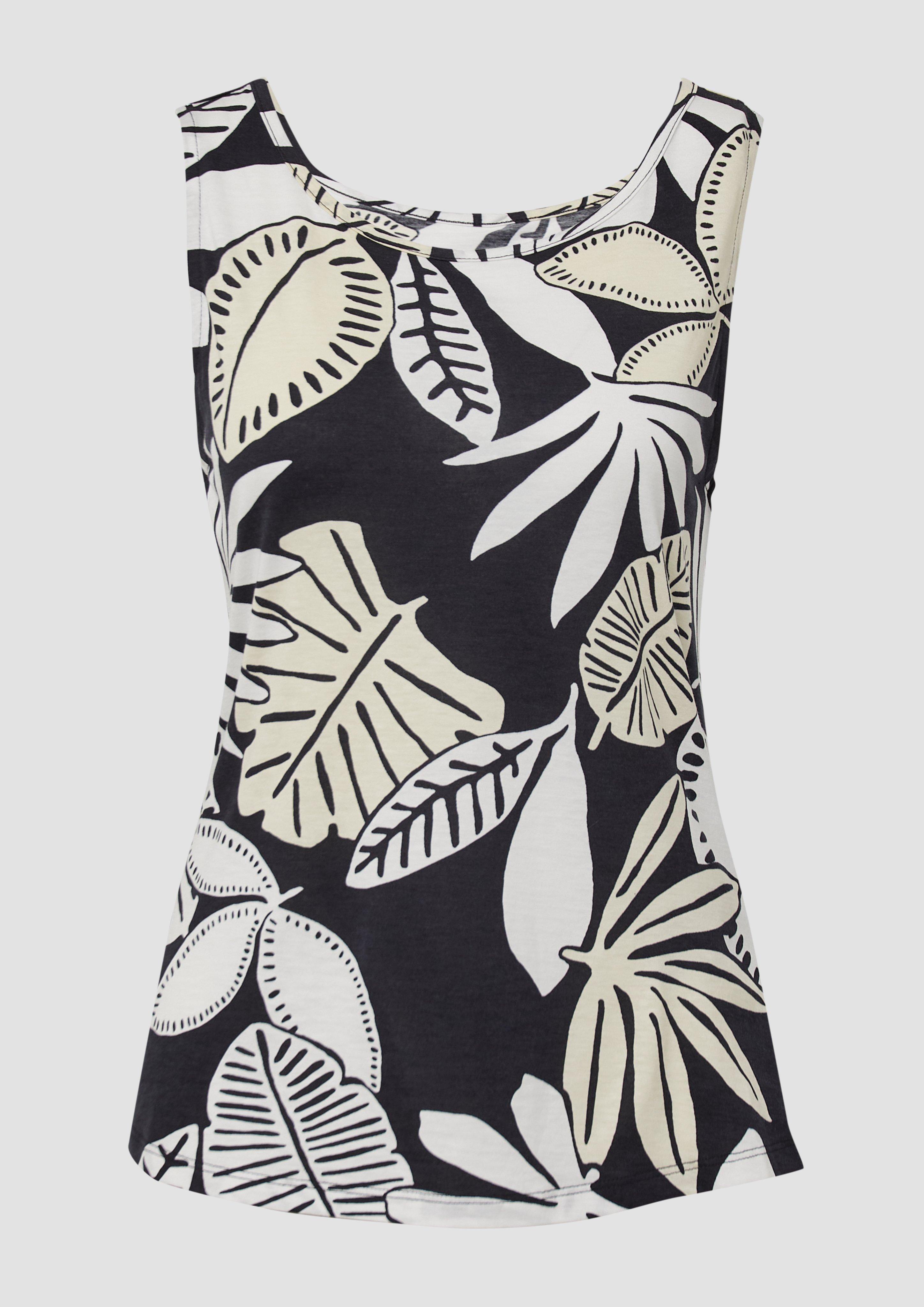 s.Oliver - Top mit dekorativem Cut-out, Damen, schwarz