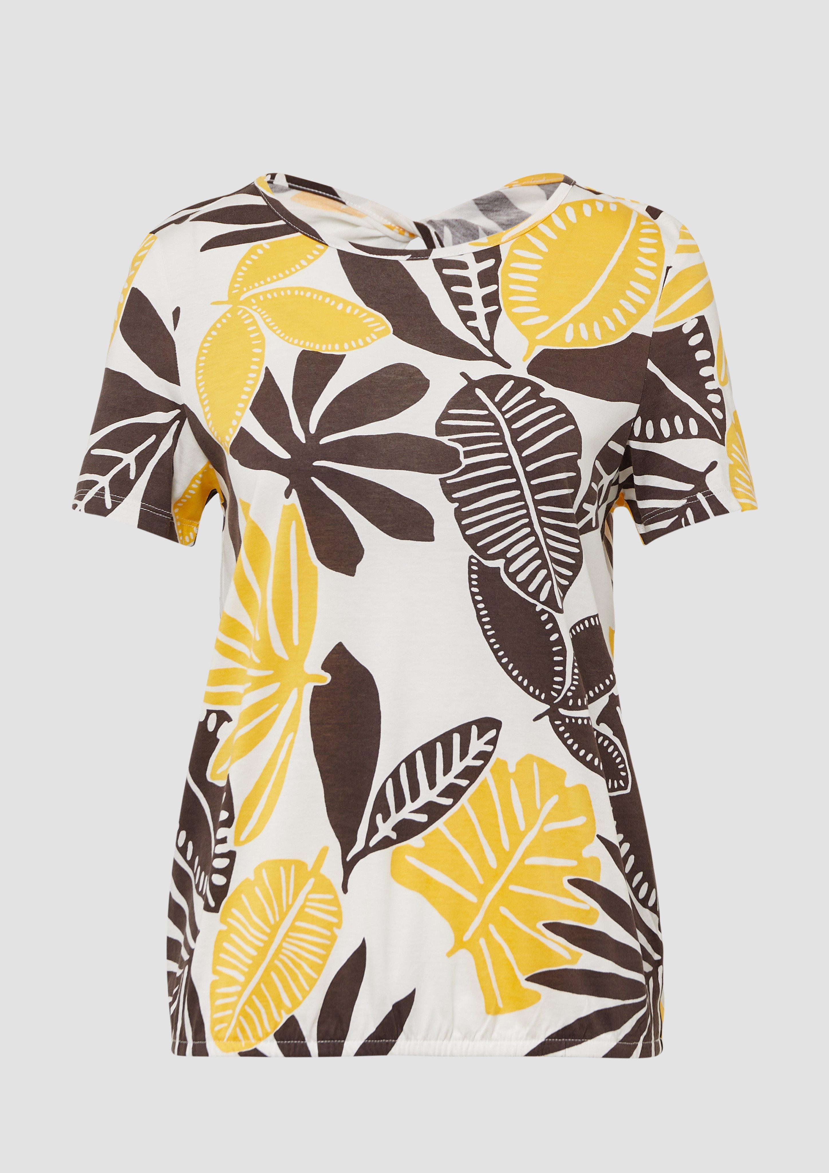 s.Oliver - Jersey-T-Shirt im O-Shape mit Cut-out, Damen, creme