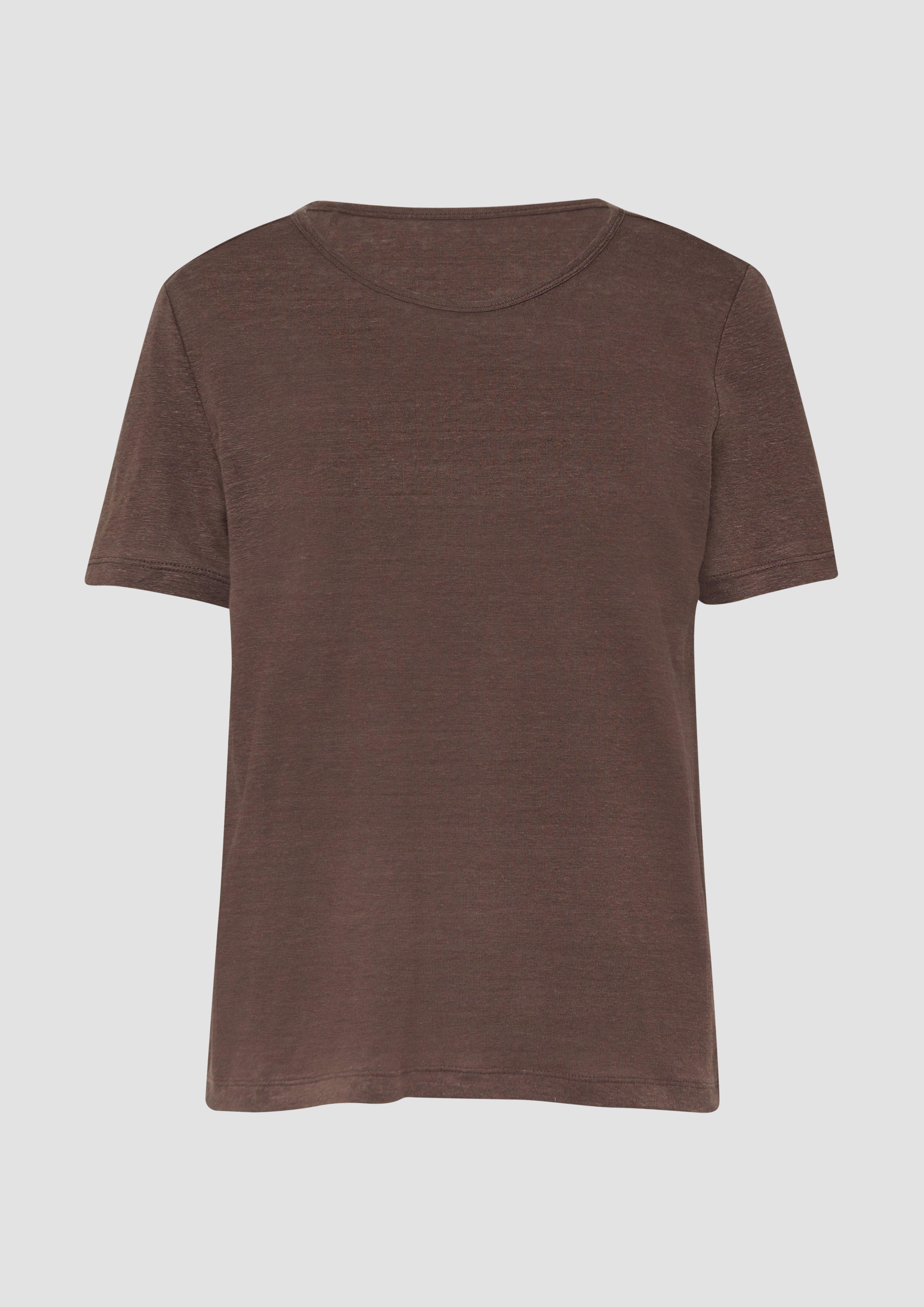 s.Oliver - Jersey-T-Shirt aus Leinen, Damen, braun