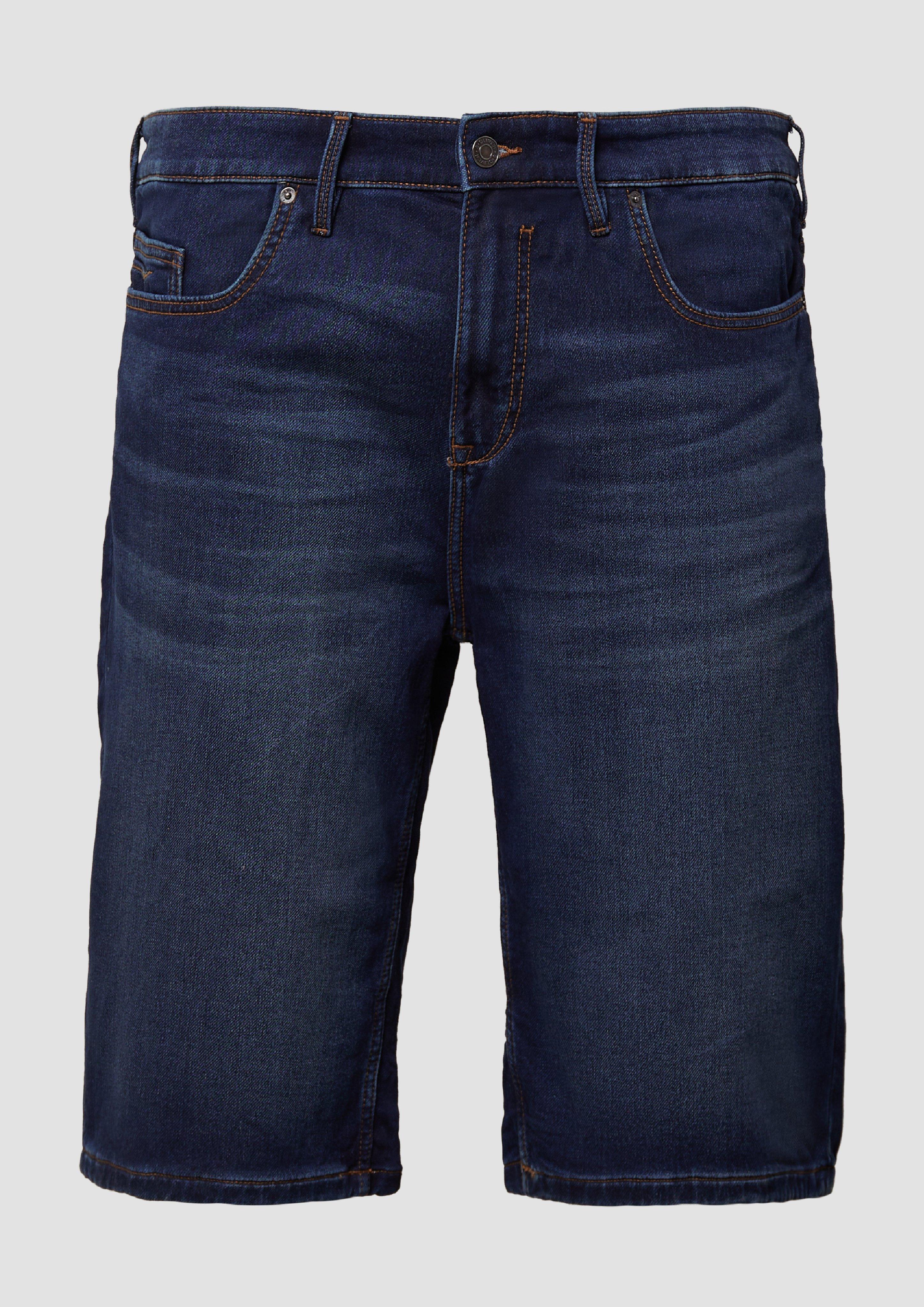 s.Oliver - Jeans-Shorts / Regular Fit / Mid Rise / Straight Leg, Herren, blau