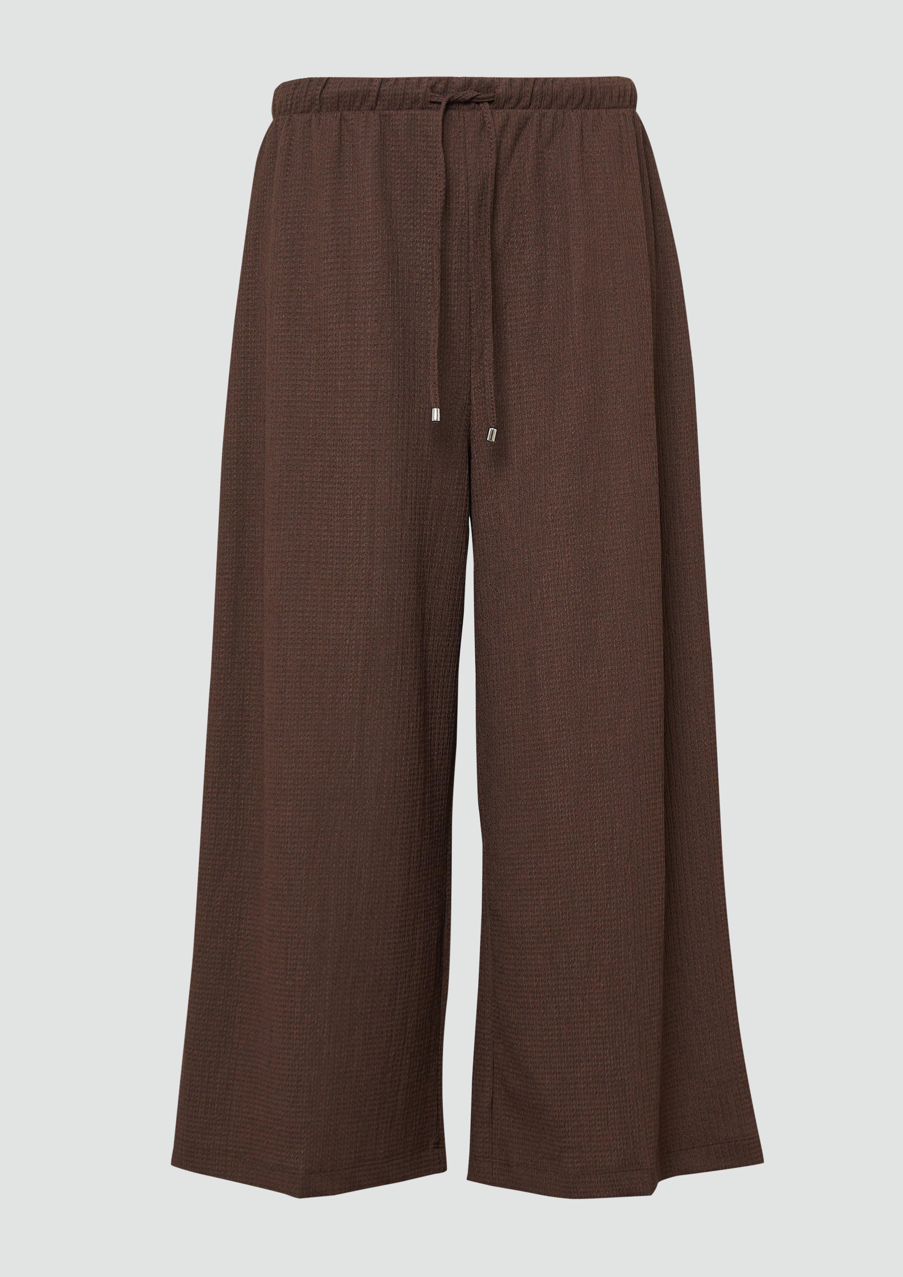 s.Oliver - Strukturierte Culotte mit Elastikbund, Damen, braun