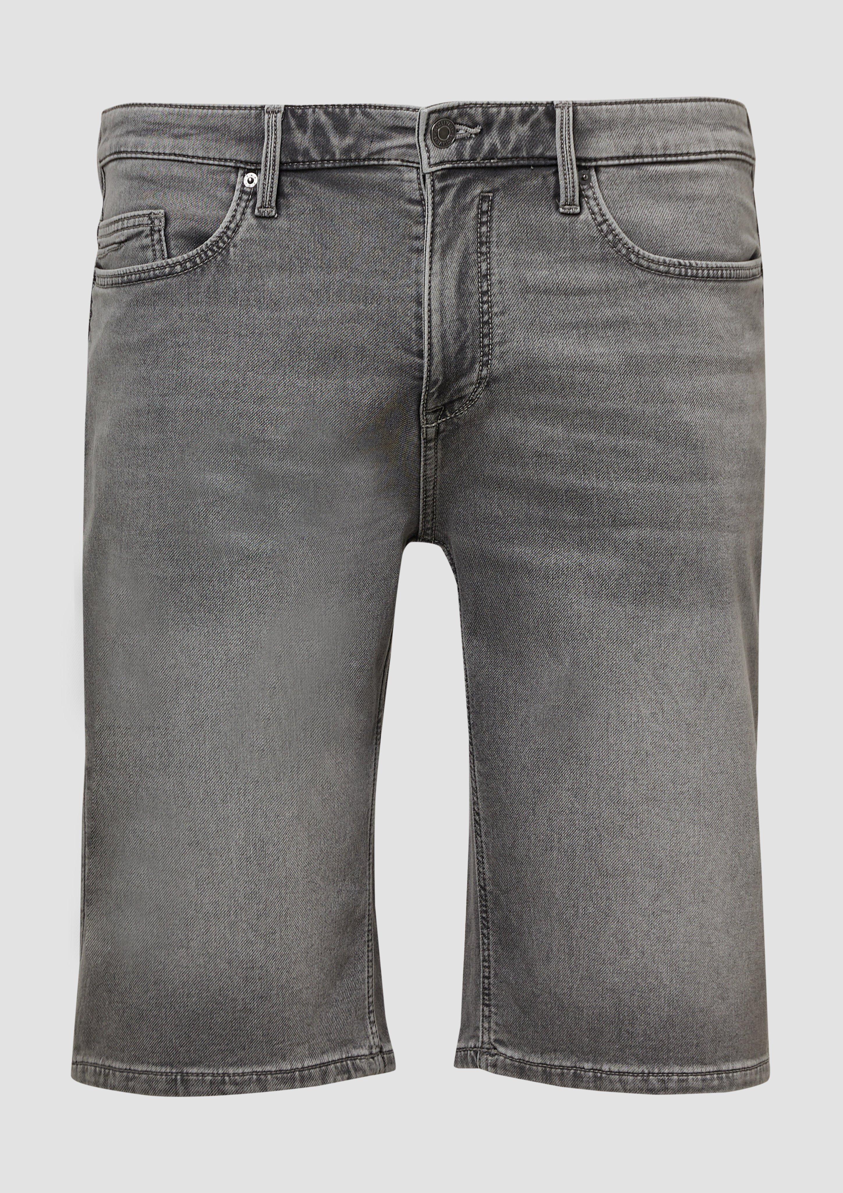 s.Oliver - Jeans-Bermuda / Regular Fit / Mid Rise / Straight Leg, Herren, grau